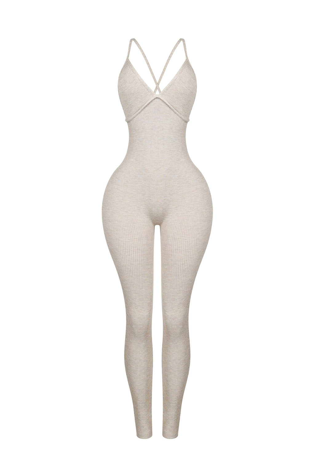 Solana Ribbed Knit Bustier Jumpsuit
