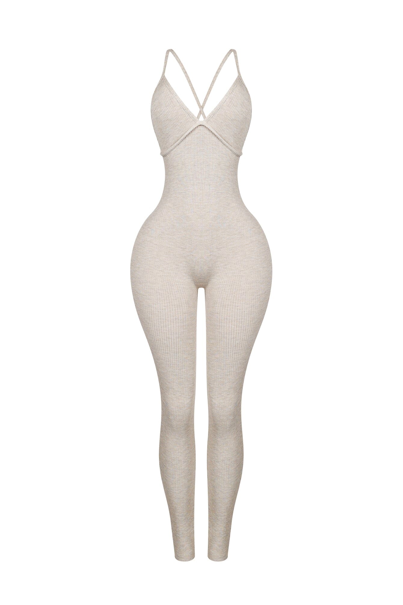 Solana Ribbed Knit Bustier Jumpsuit