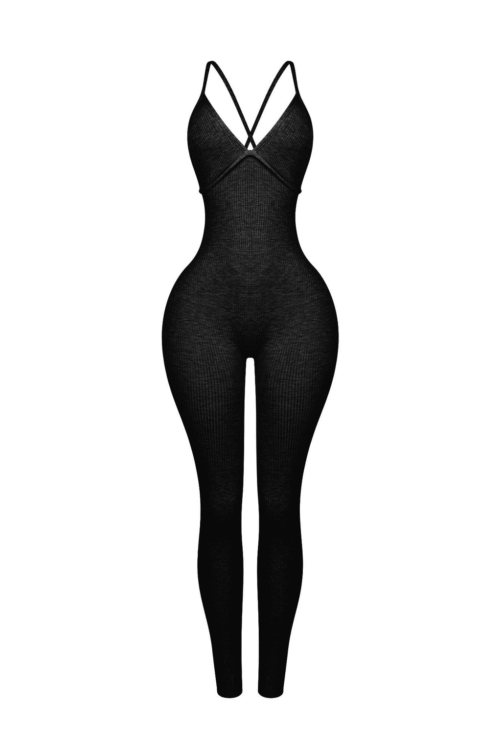 Solana Ribbed Knit Bustier Jumpsuit