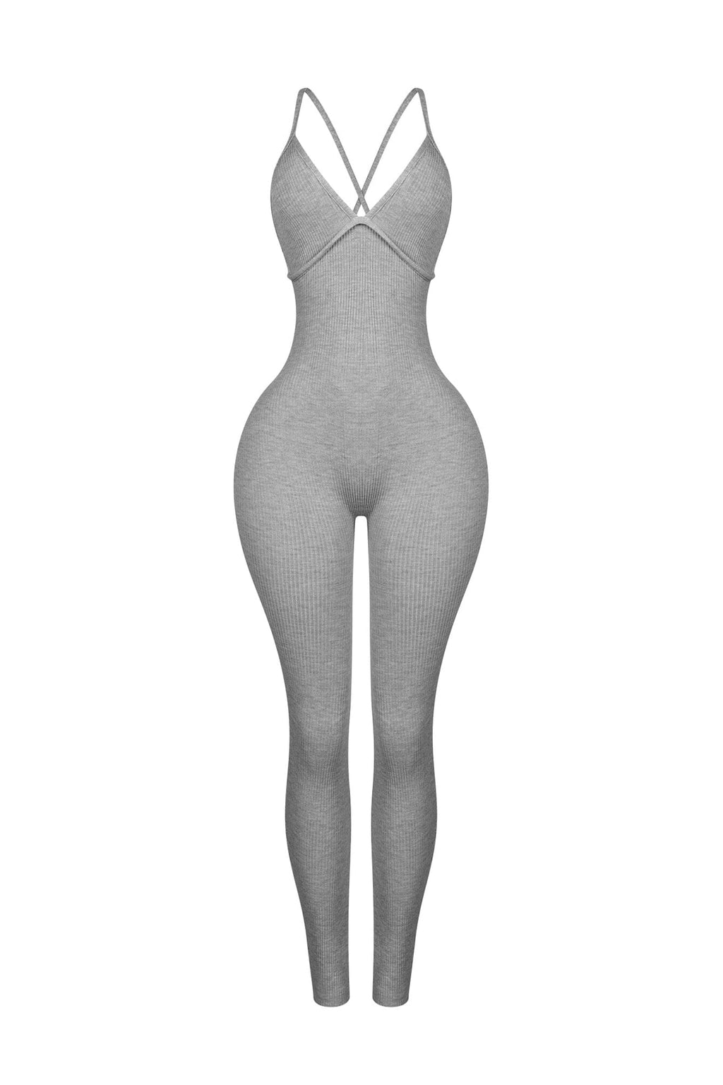 Solana Ribbed Knit Bustier Jumpsuit