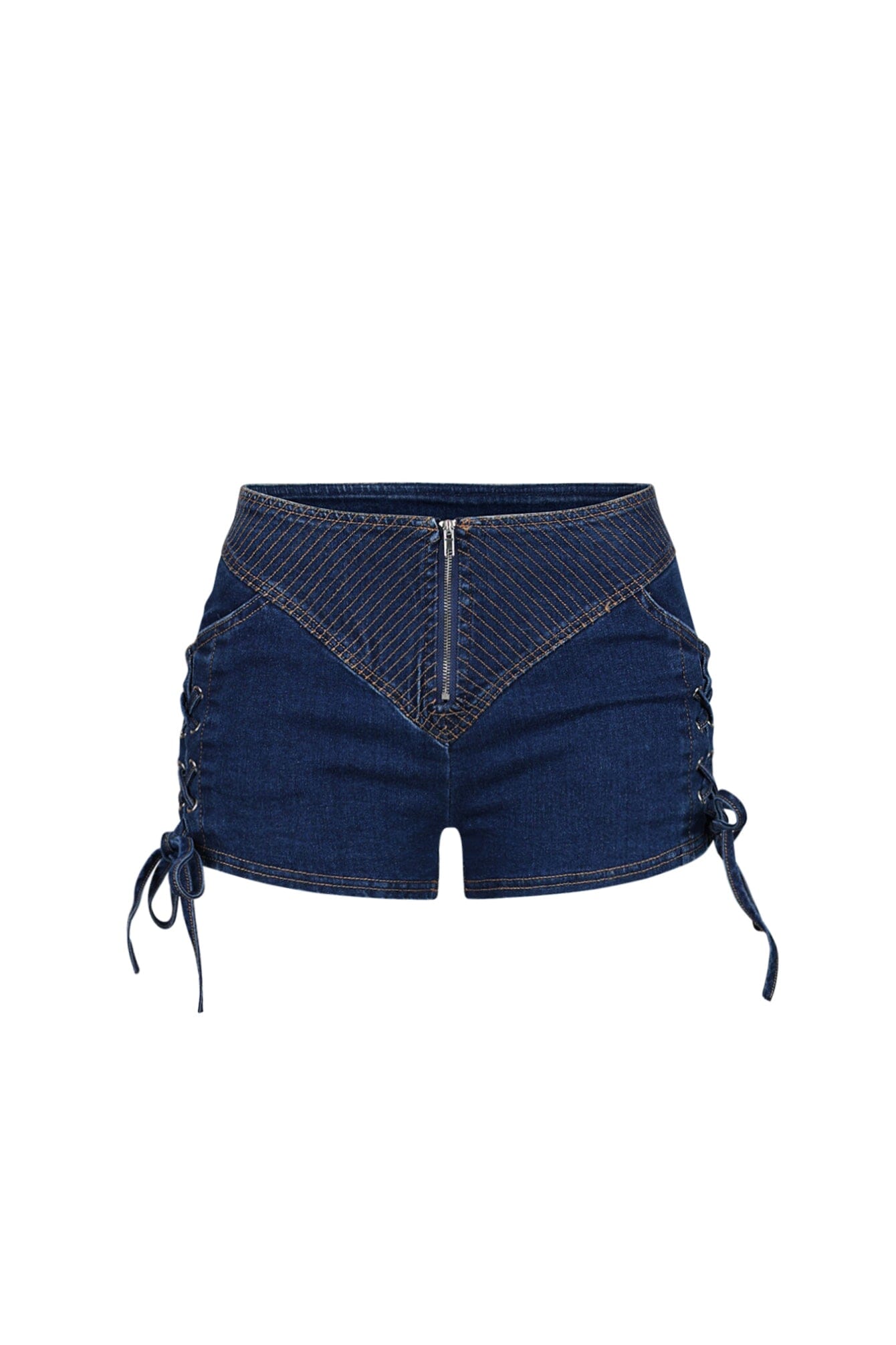 Tehran Stitching Denim Shorts