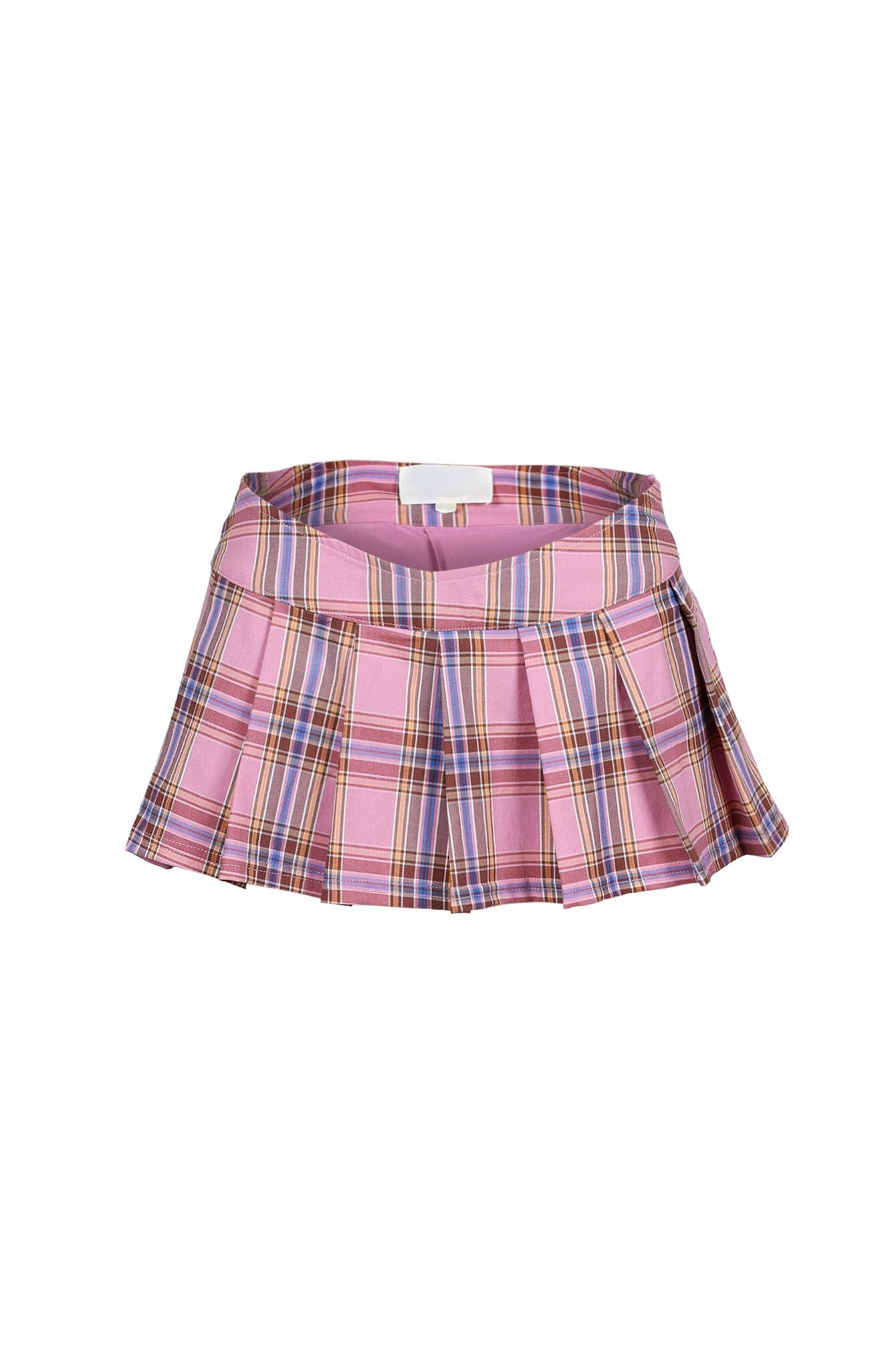 Kawai Plaid Low Rise Pleated Mini Skirt