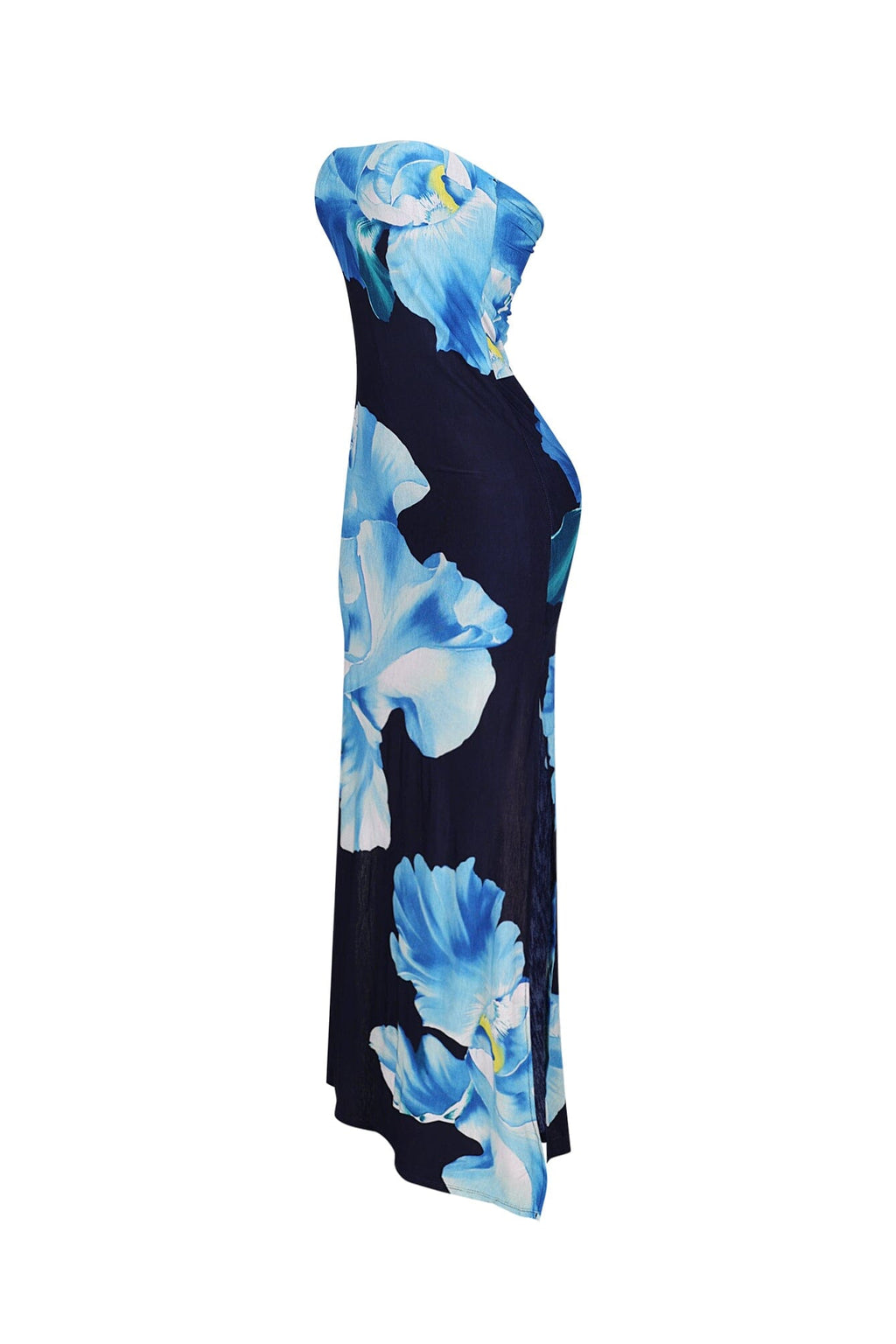 Roja Floral Printed Tube Maxi Dress