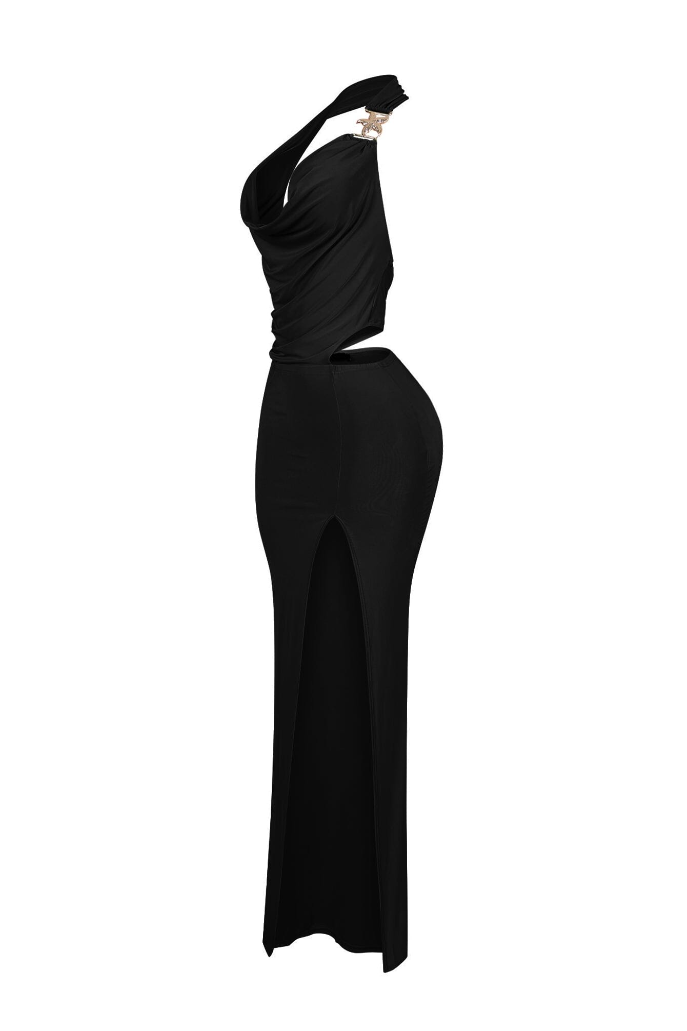 Starfish Cutout One Shoulder Maxi Dress