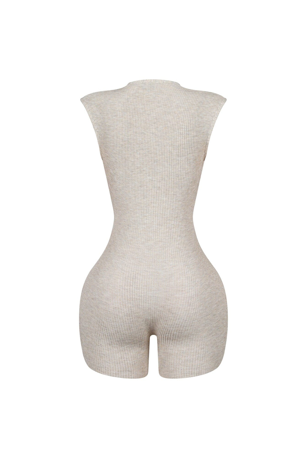 Clara Knit Deep V Neck Ribbed Romper