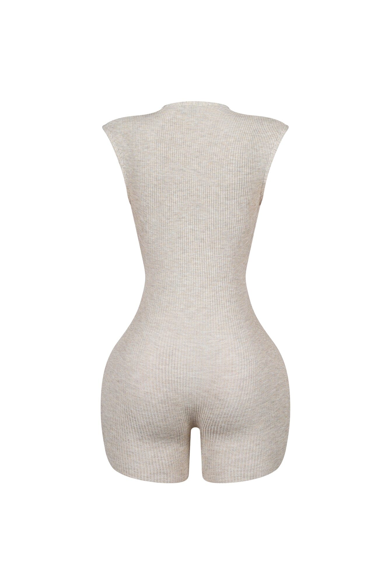 Clara Knit Deep V Neck Ribbed Romper