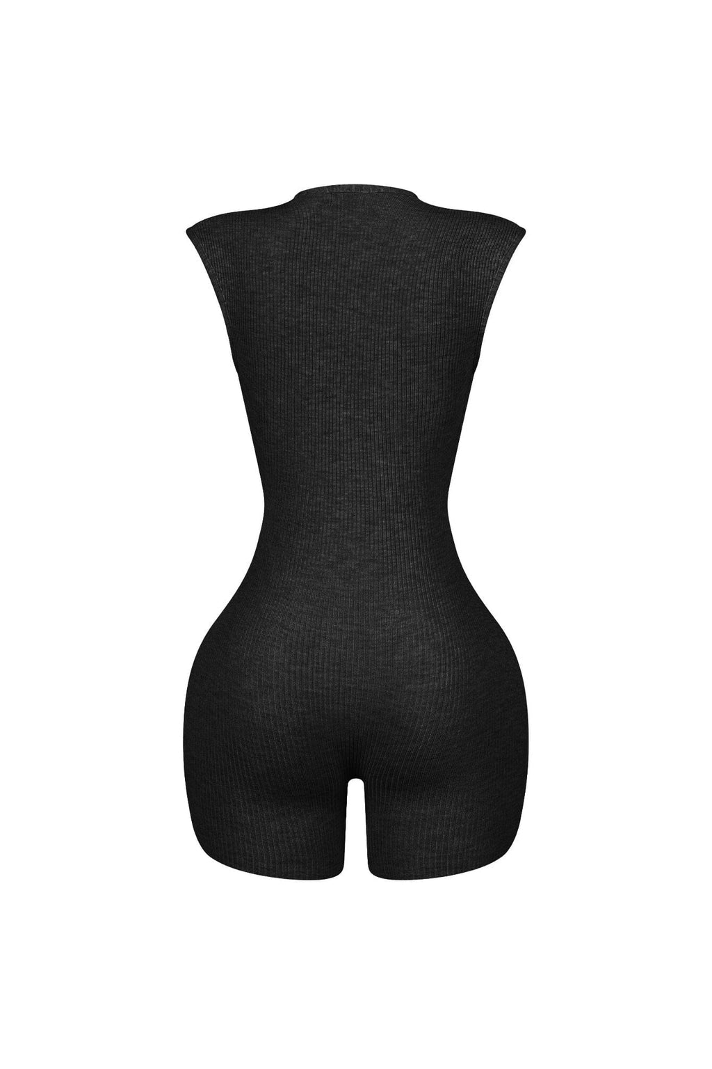 Clara Knit Deep V Neck Ribbed Romper