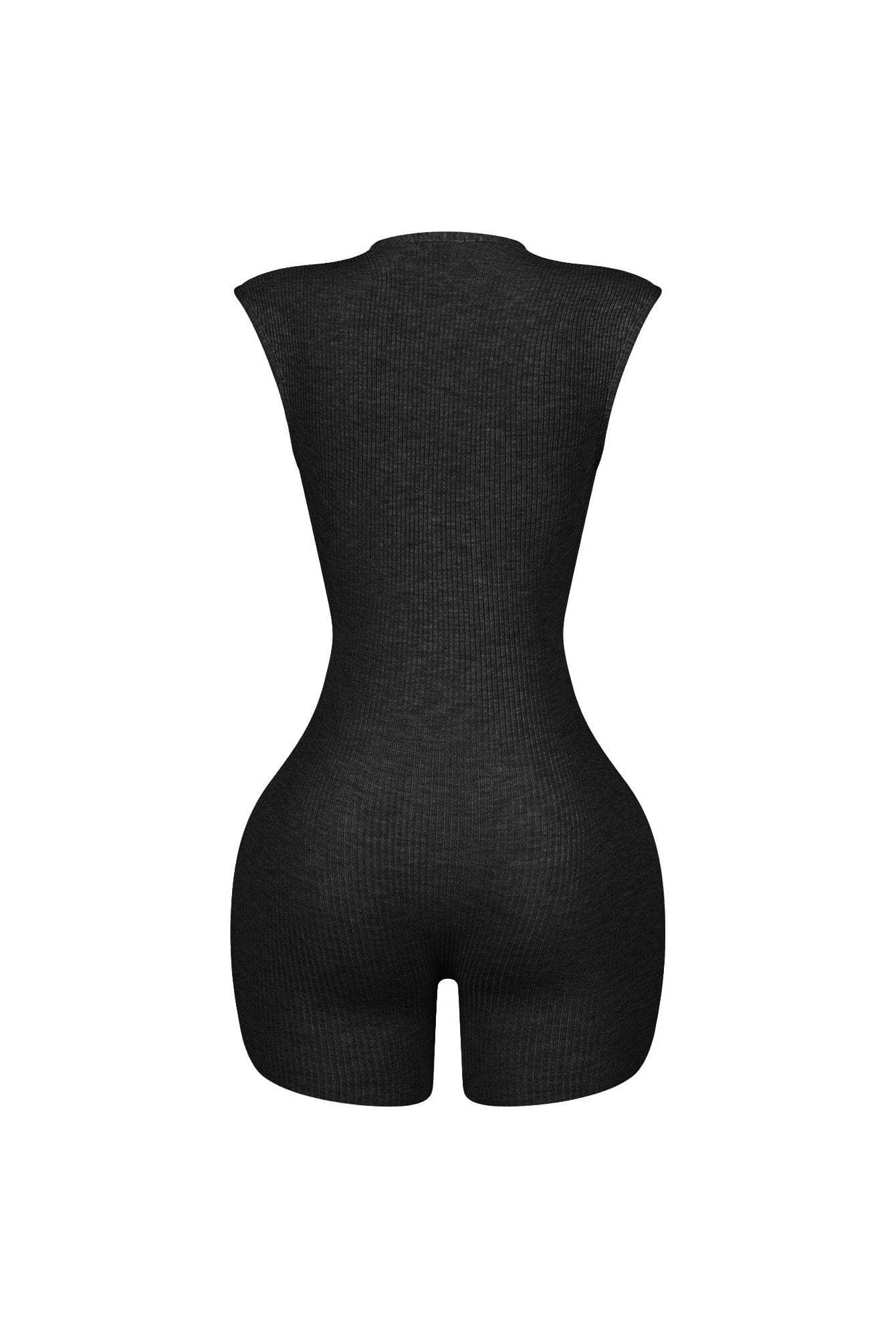 Clara Knit Deep V Neck Ribbed Romper