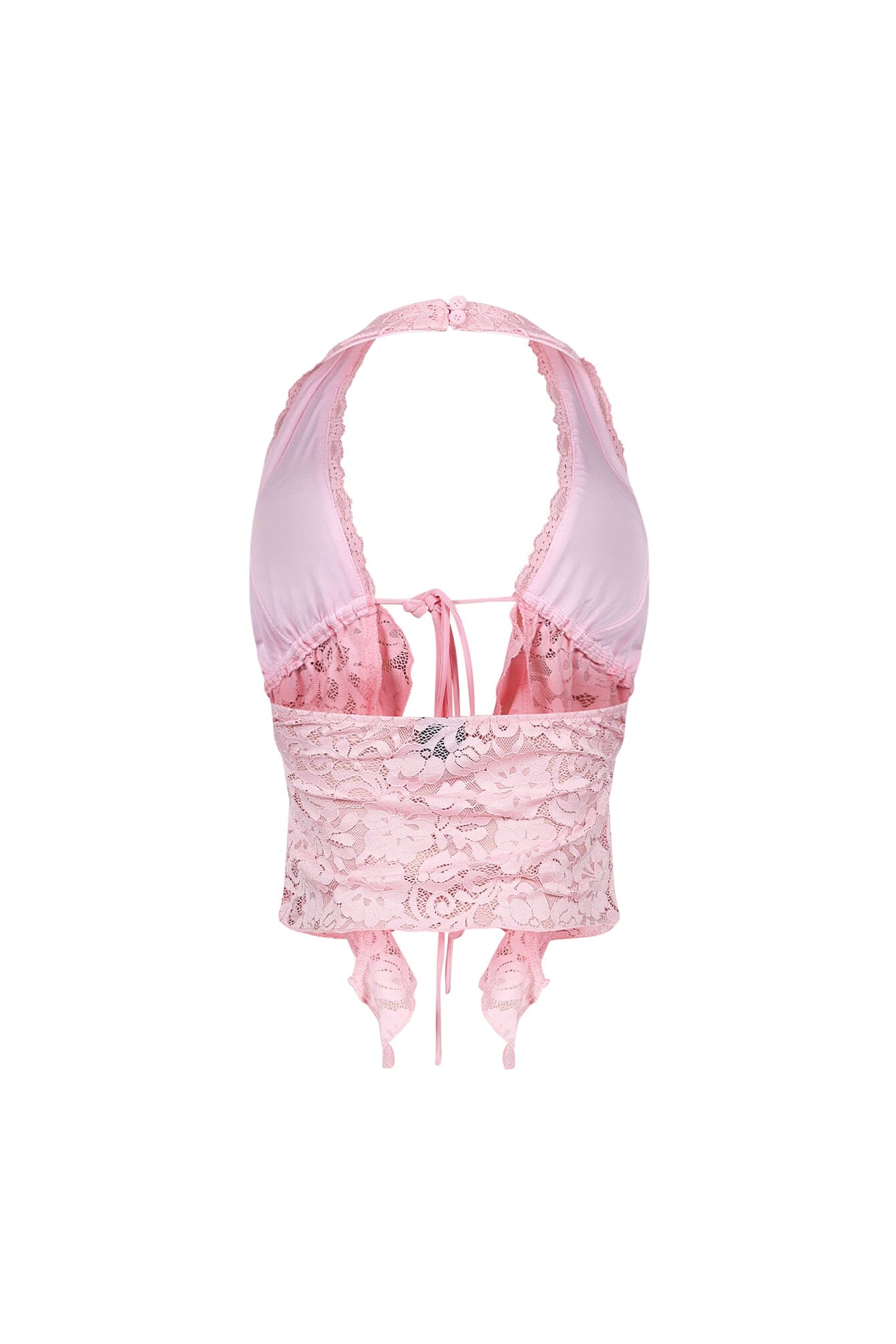 Flora Floral Lace Halter Crop Top