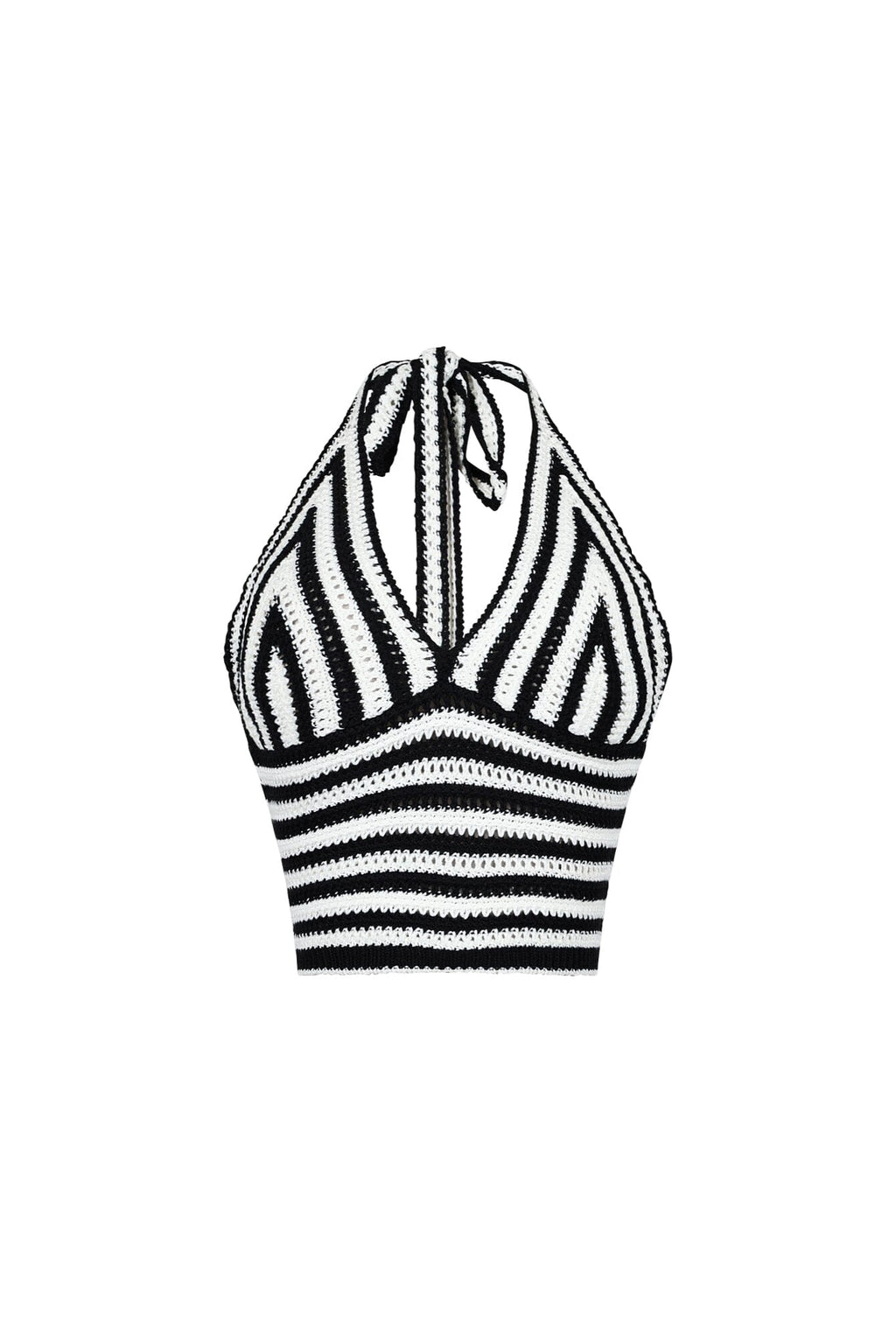 Yolanda Crochet Knit Halter Top