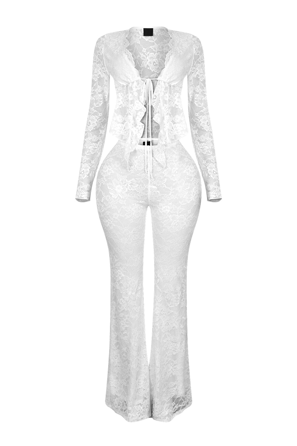 Everly Lace Top & Wide Pants SET