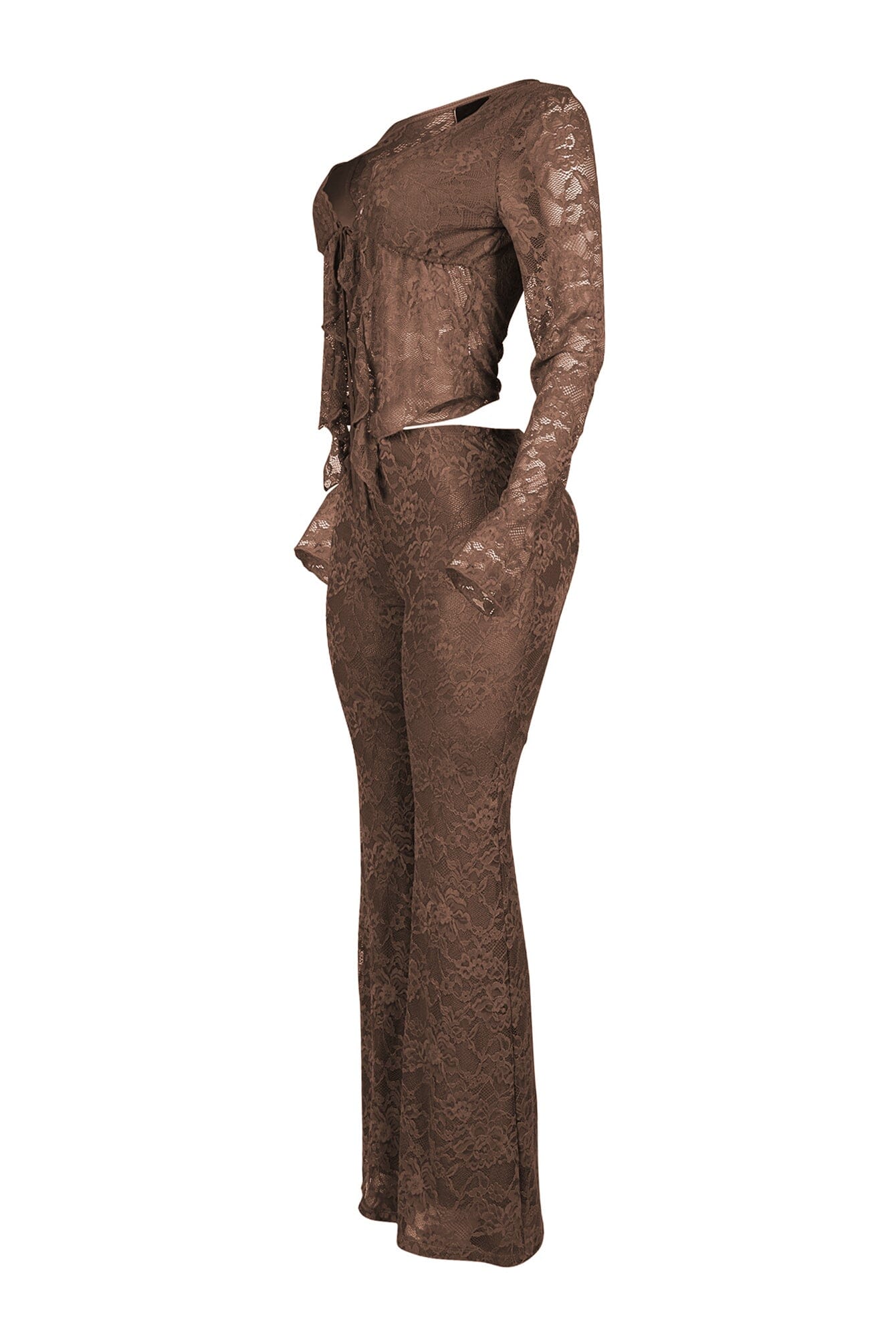 Everly Lace Top & Wide Pants SET