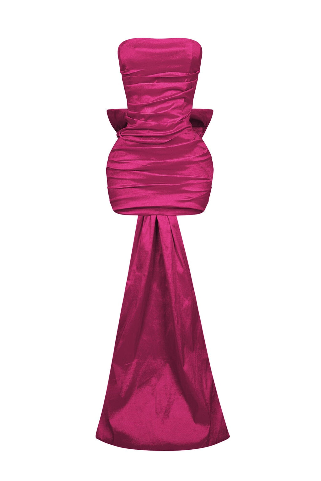 Cordelia Satin Tube Big Bow Mini Dress
