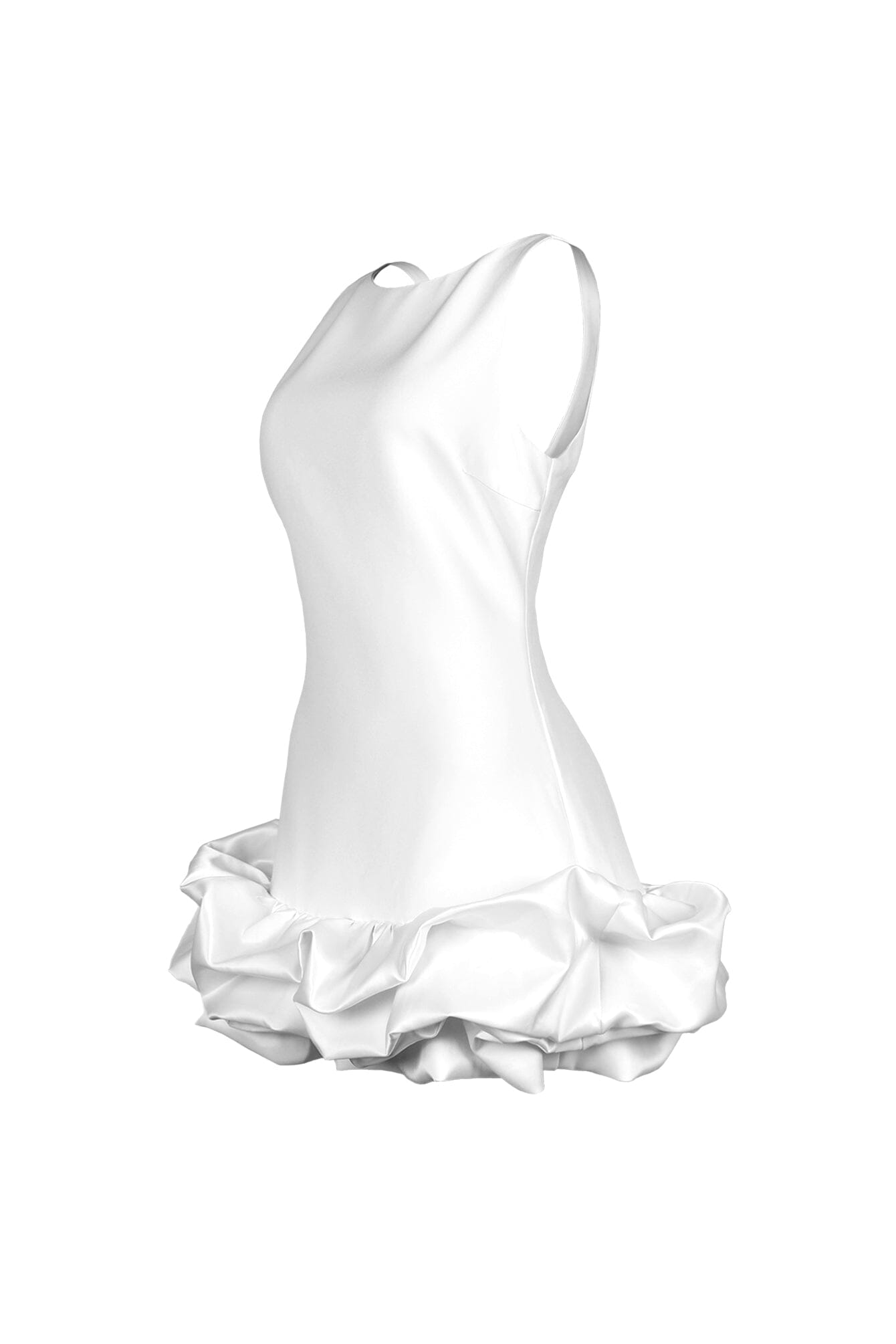 Mochiskin Bubble Hem Tank Mini Dress