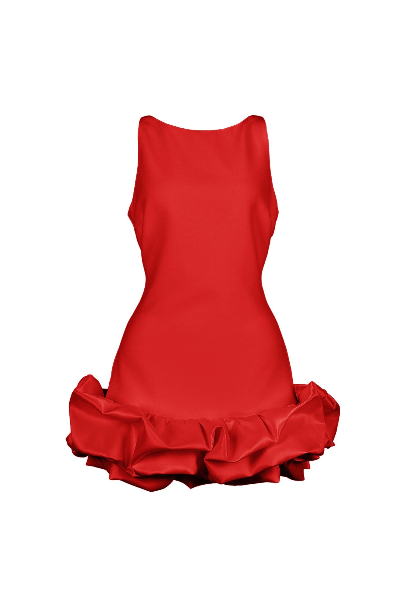 Mochiskin Bubble Hem Tank Mini Dress