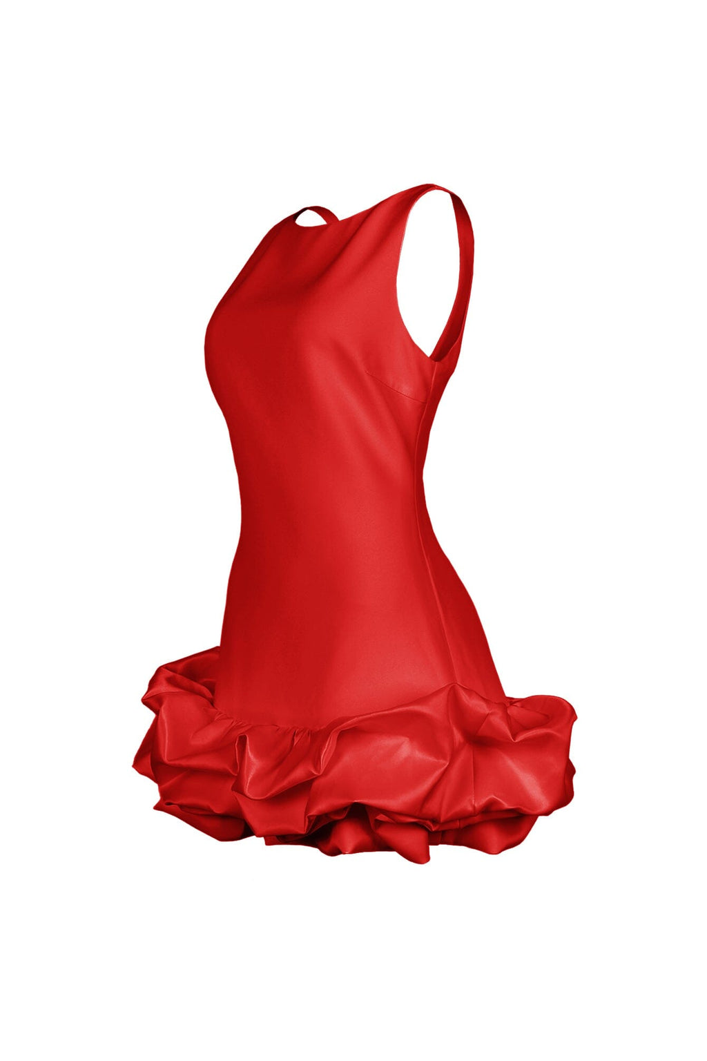 Mochiskin Bubble Hem Tank Mini Dress