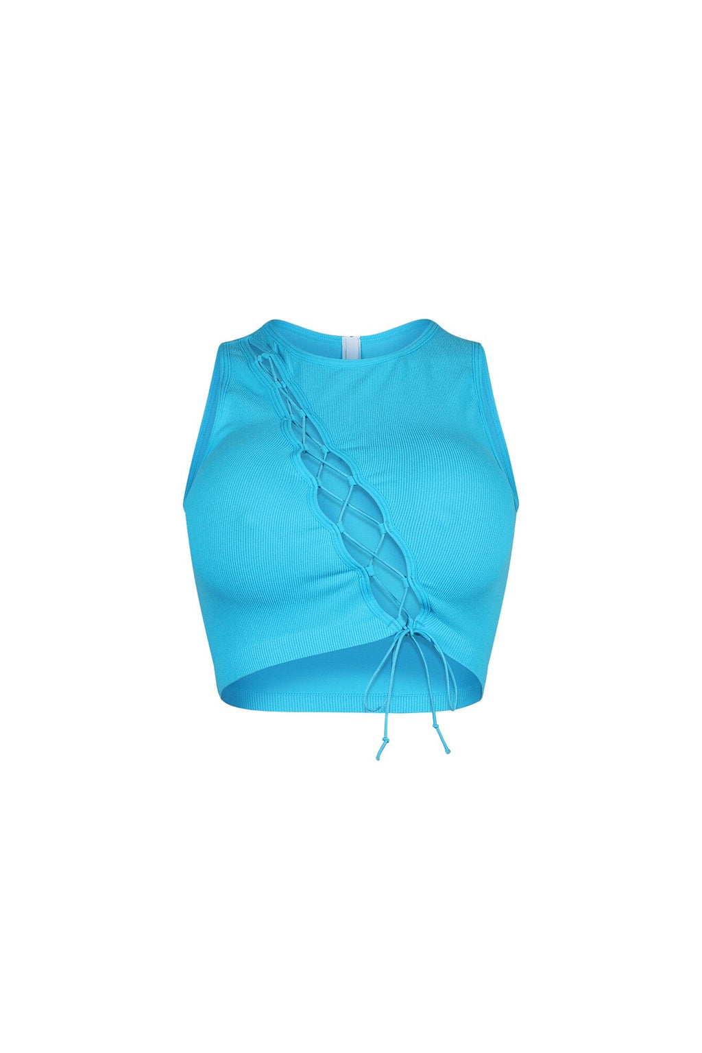 Vogue Lace Up Cutout Crop Top