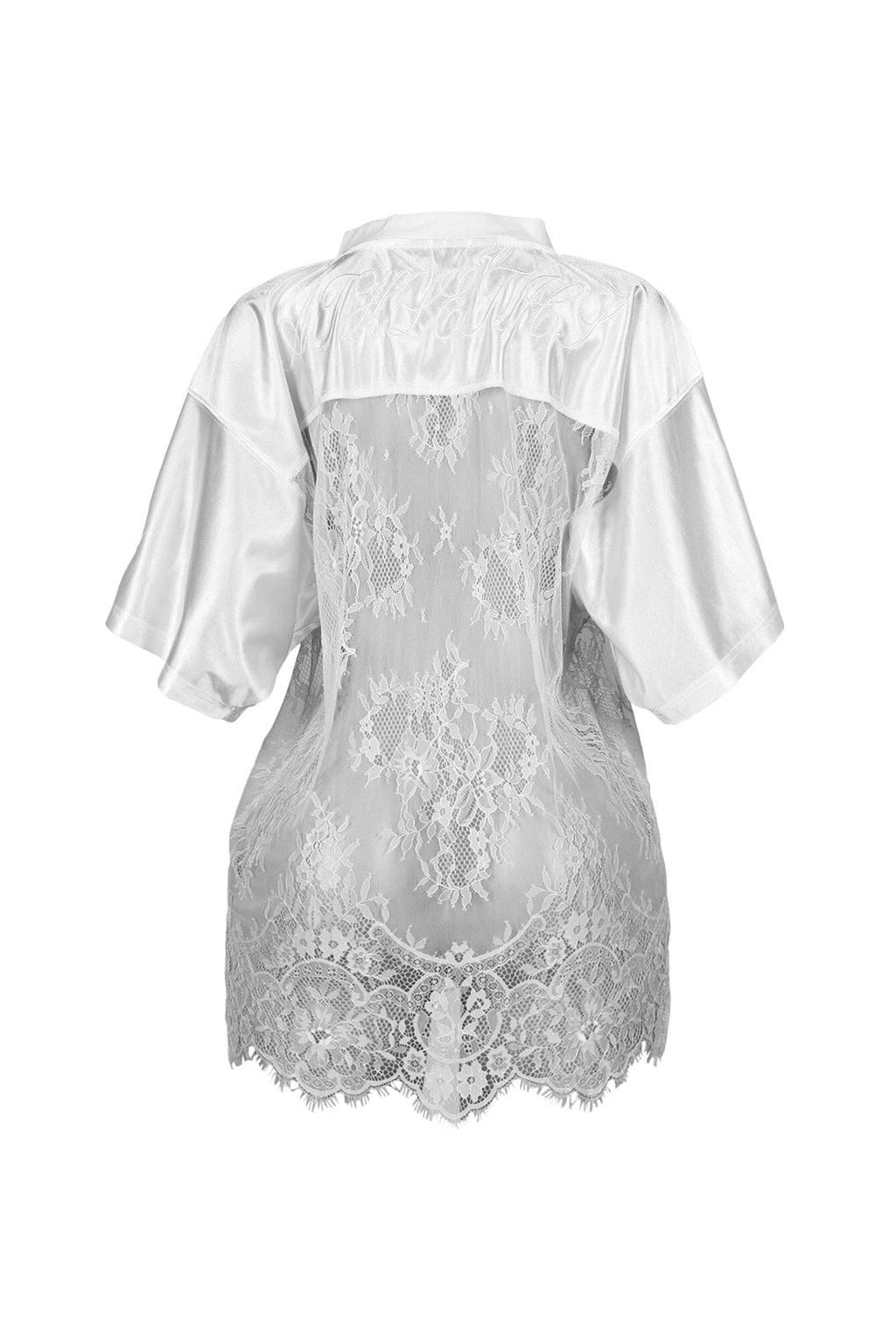 Kaylor V-neck Oversized Lace Jersey Top