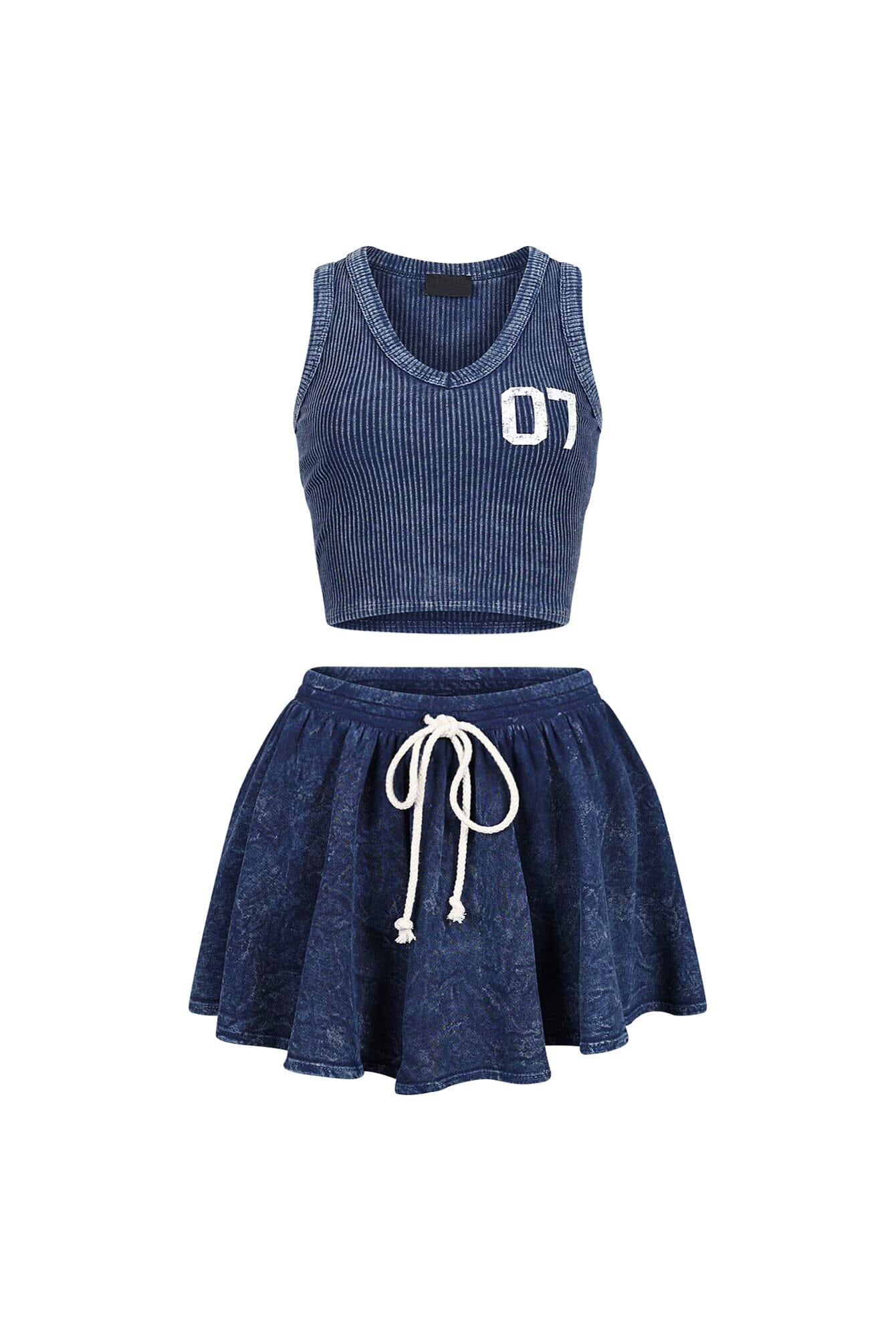 Summer Breeze Mineral Washed Top & Skirt SET