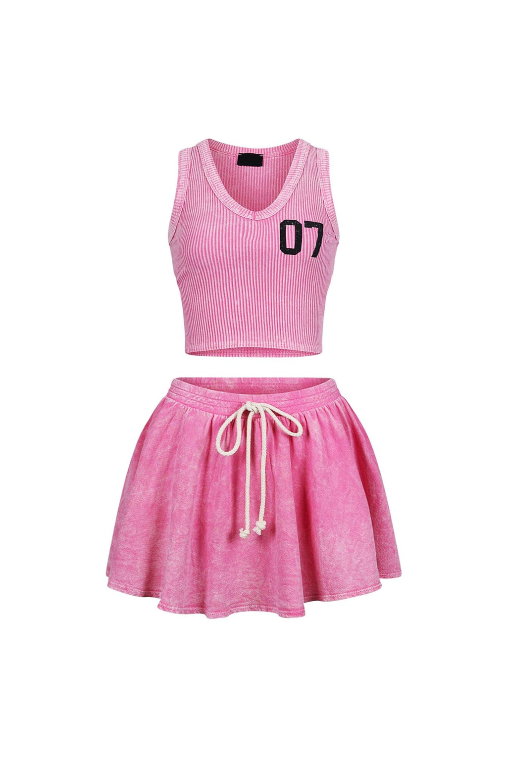 Summer Breeze Mineral Washed Top & Skirt SET