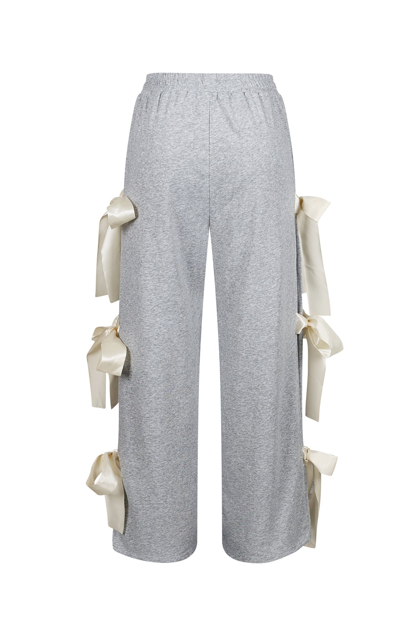Snug Fleece Jogger Pants With Bow Detail