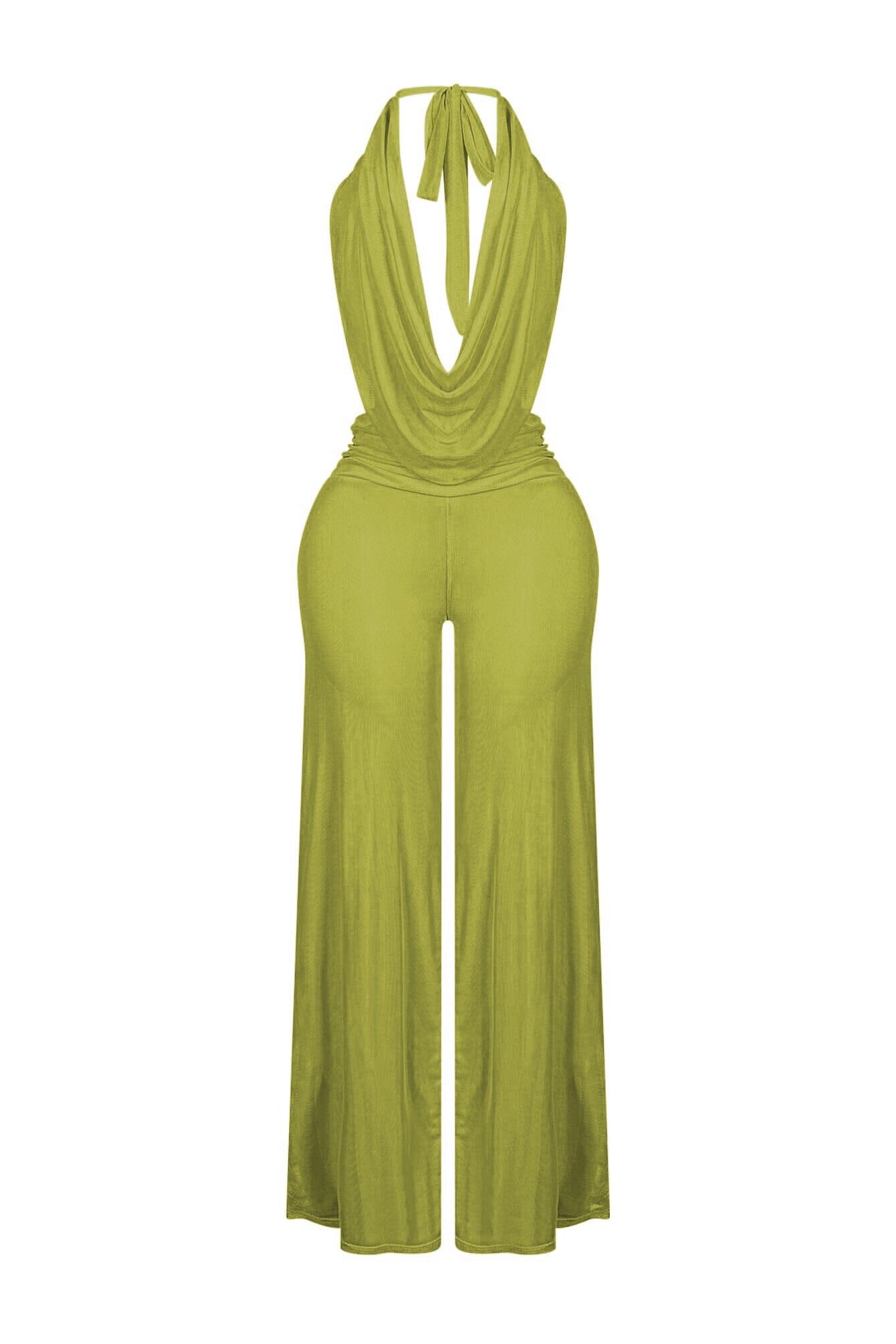 Evie Mesh Cowl Neck Jumpsuit