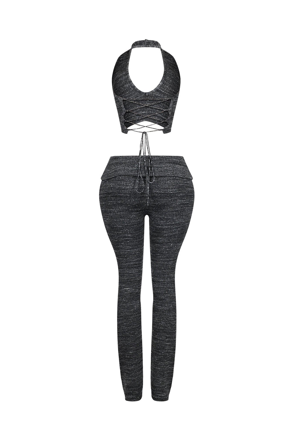 Riptide Ribbed Knit Halter Top & Pants SET