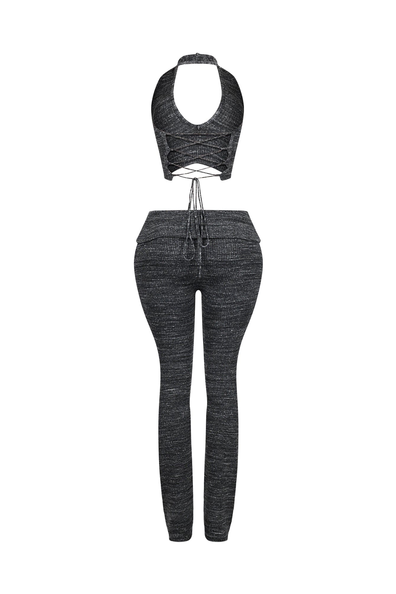 Riptide Ribbed Knit Halter Top & Pants SET