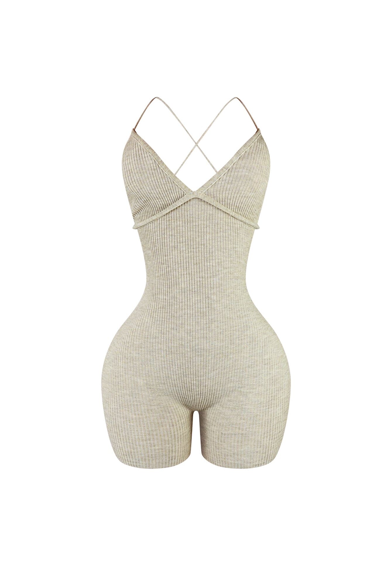 Close Enough Back Lace Up Knit Romper