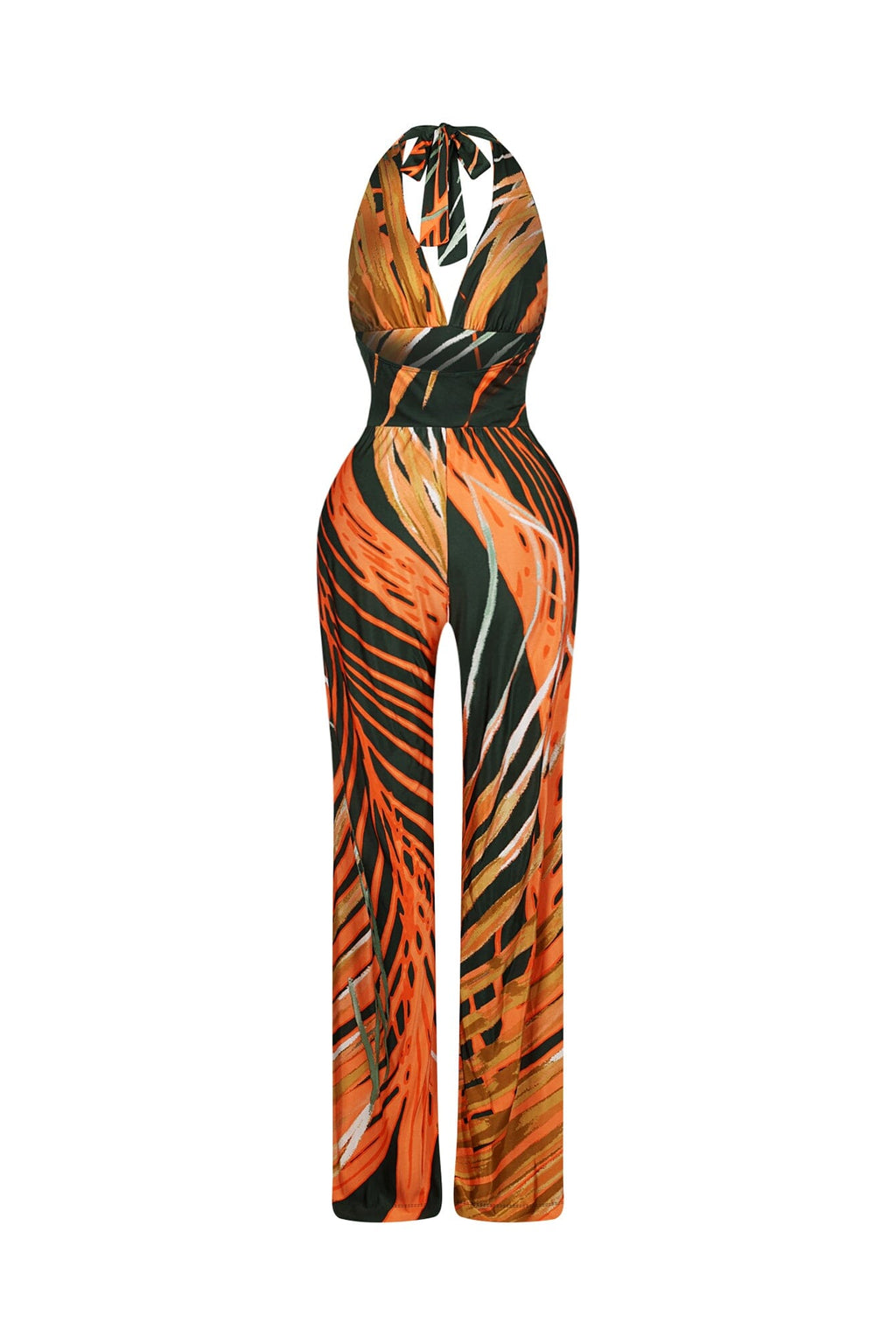 Artful Printed Halter Jumpsuit