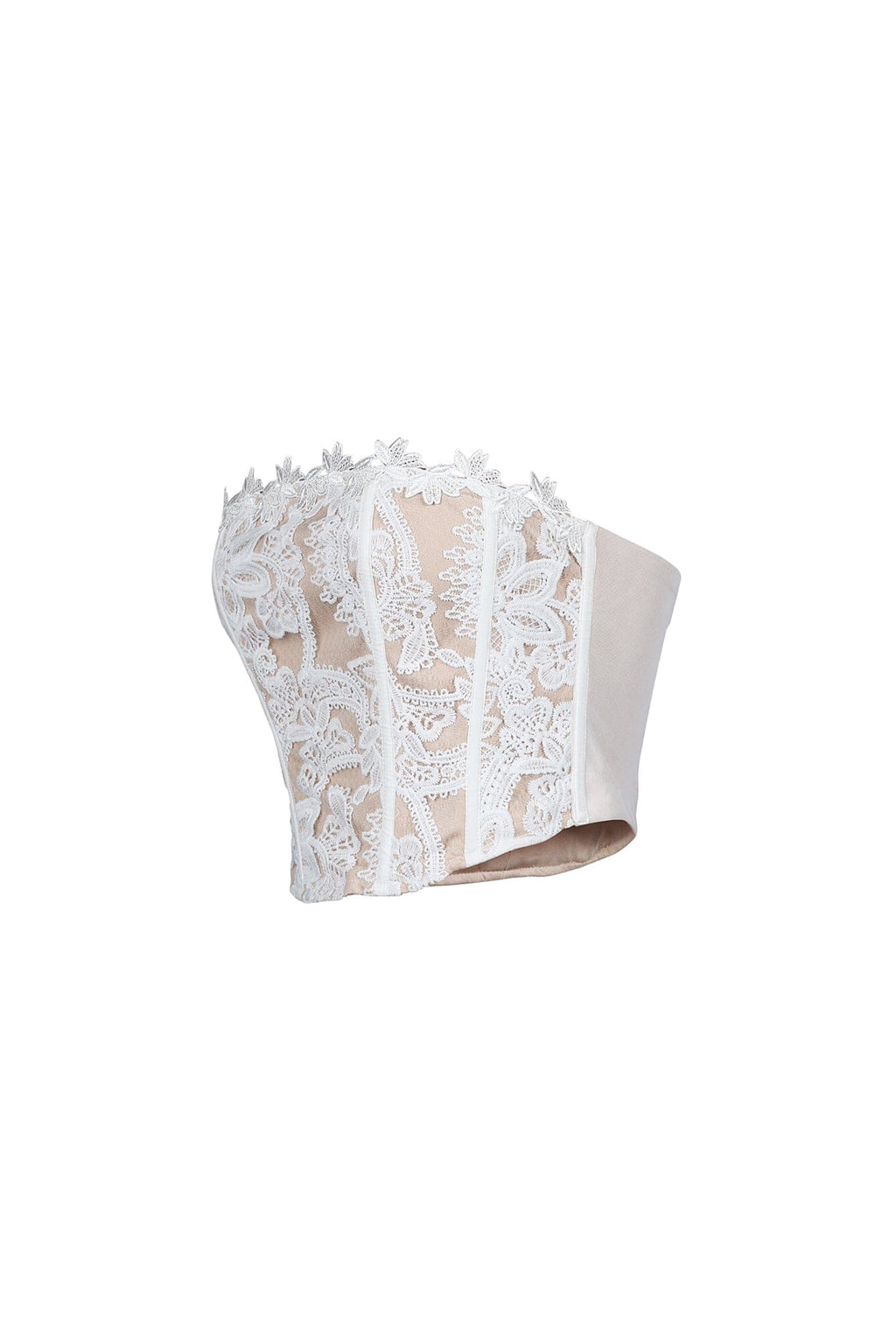 Lacebound Bloom Mesh Corset Tube Top