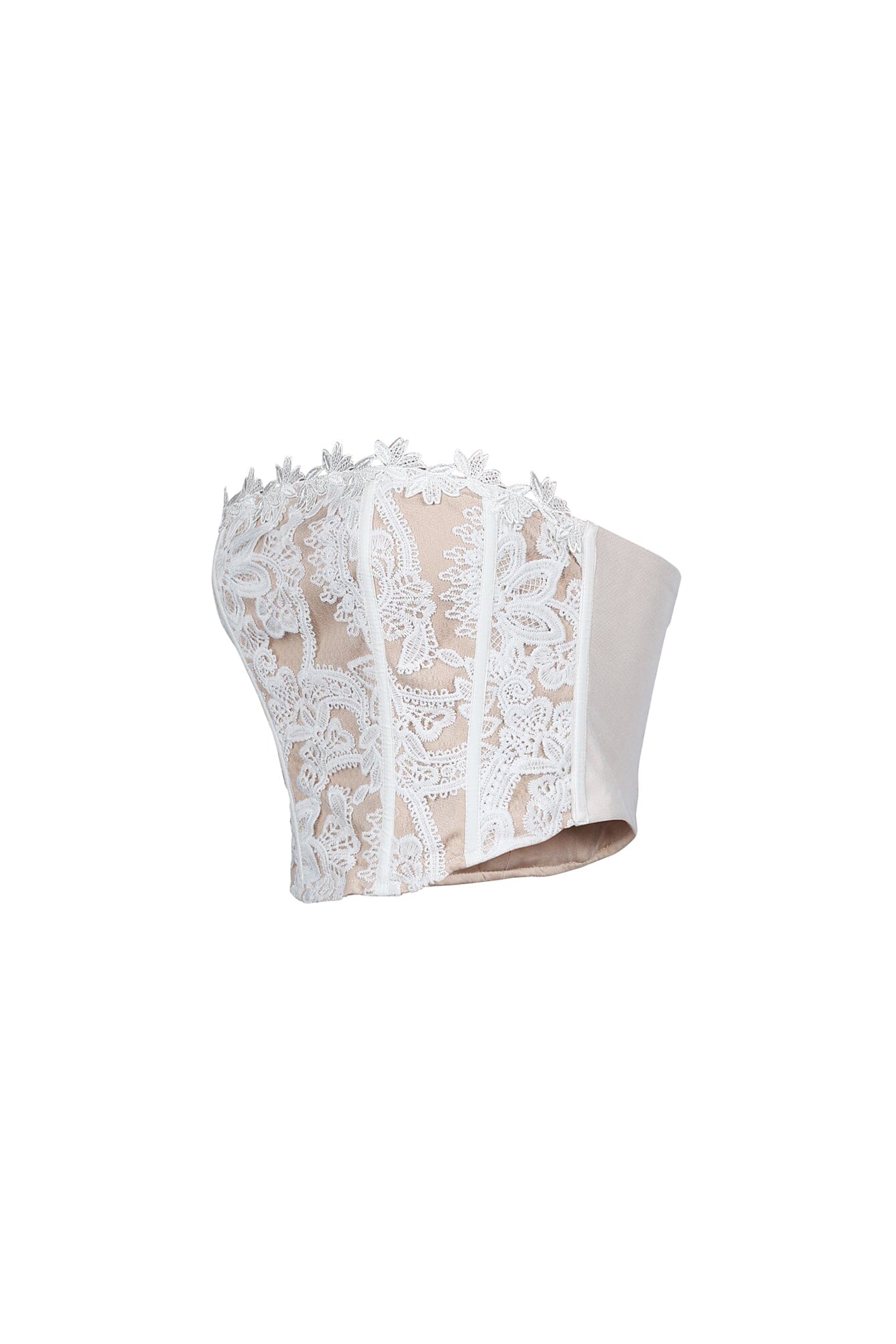 Lacebound Bloom Mesh Corset Tube Top