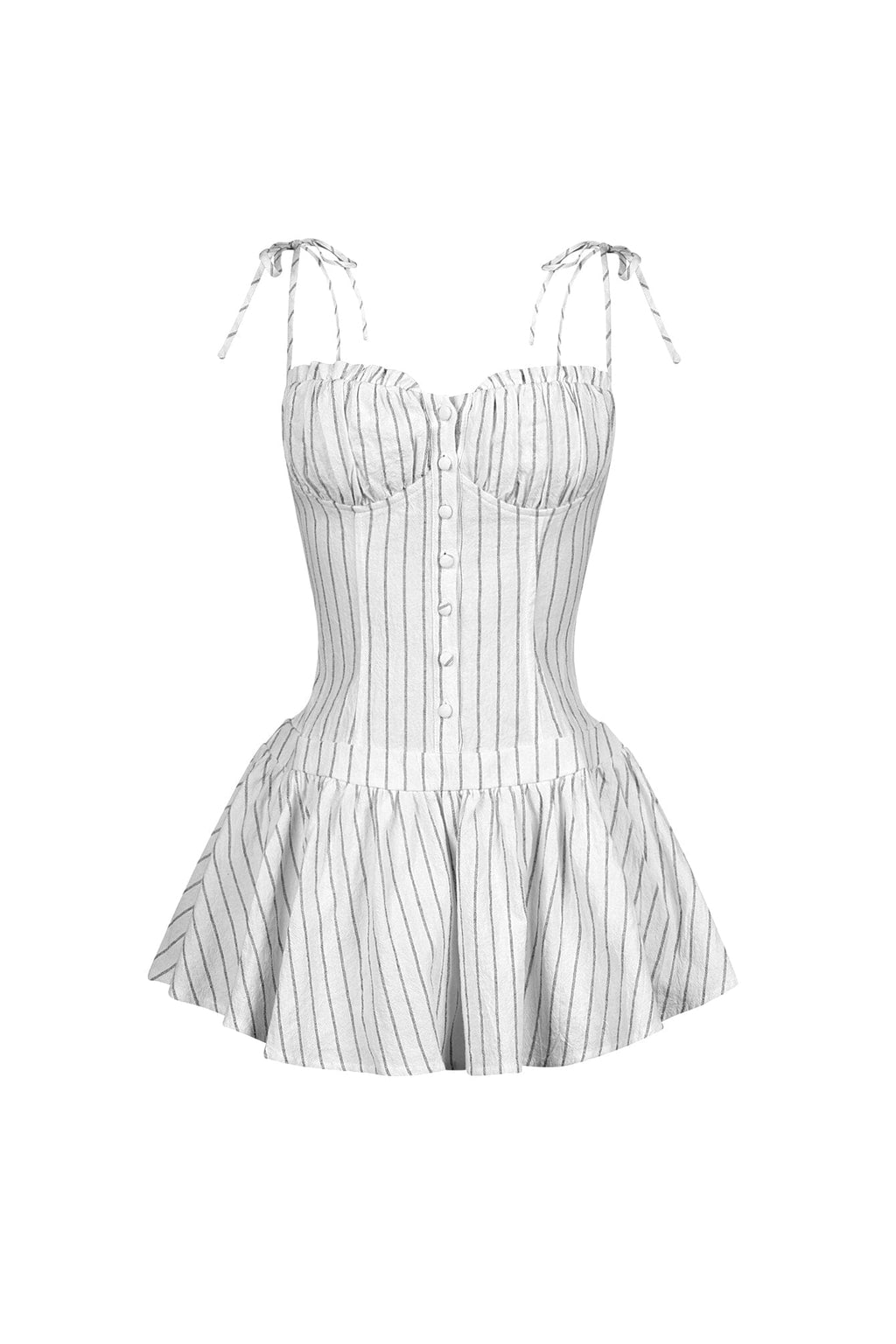 Safi Linen Smocking Bustier Mini Dress