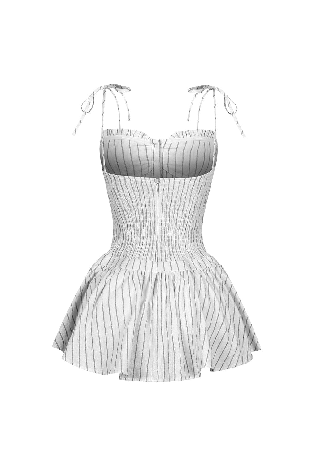 Safi Linen Smocking Bustier Mini Dress