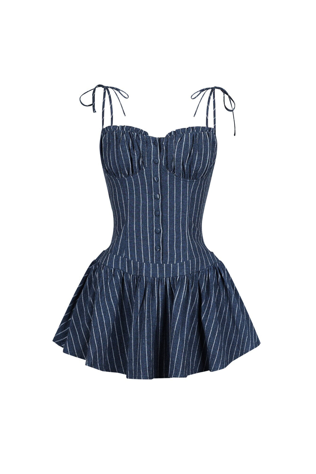 Safi Linen Smocking Bustier Mini Dress