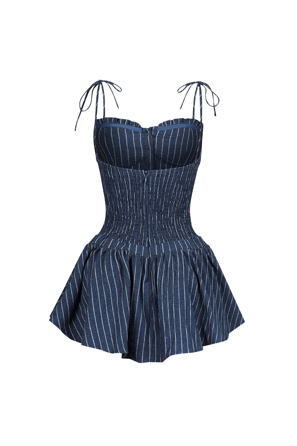 Safi Linen Smocking Bustier Mini Dress