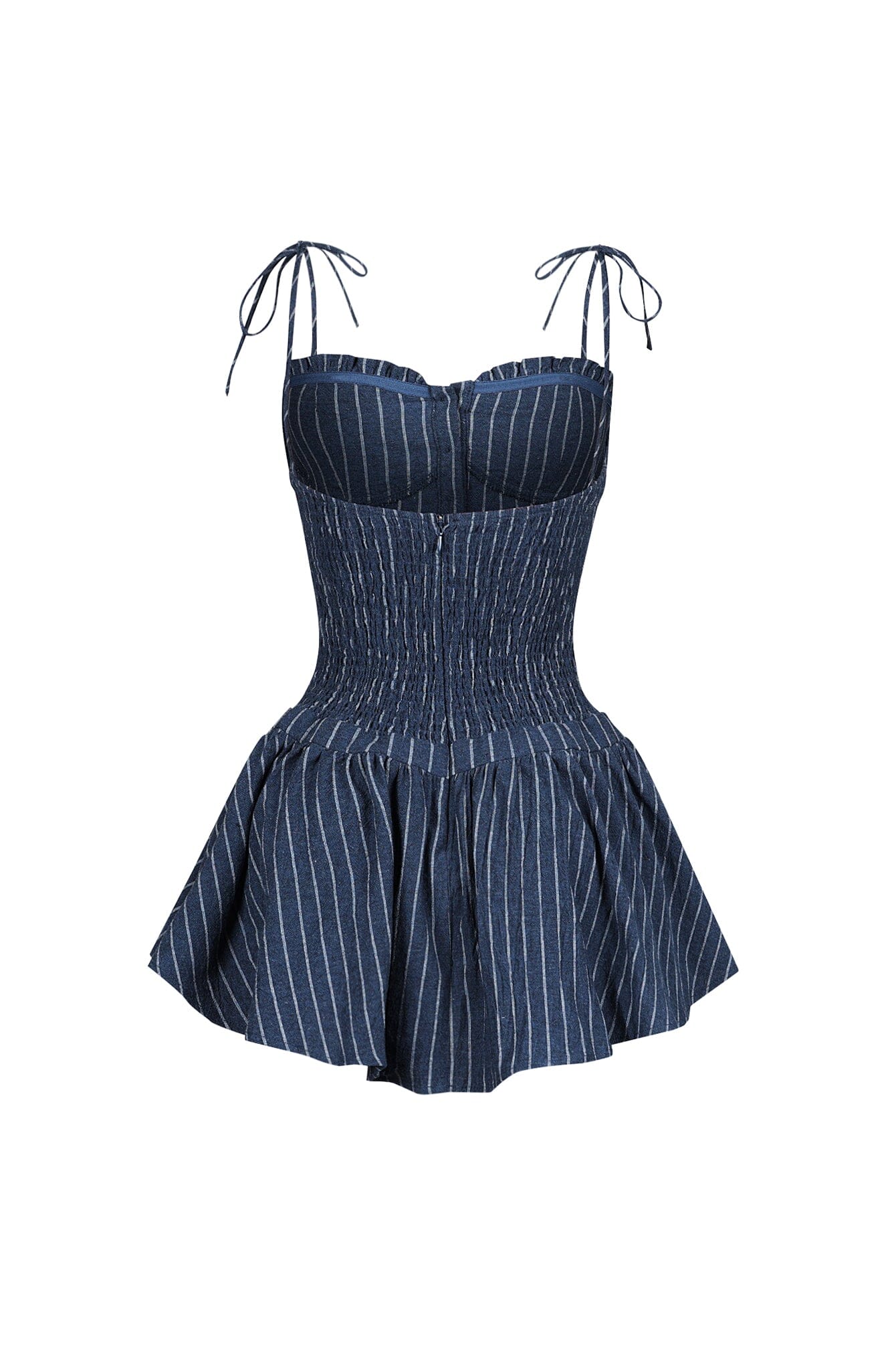 Safi Linen Smocking Bustier Mini Dress