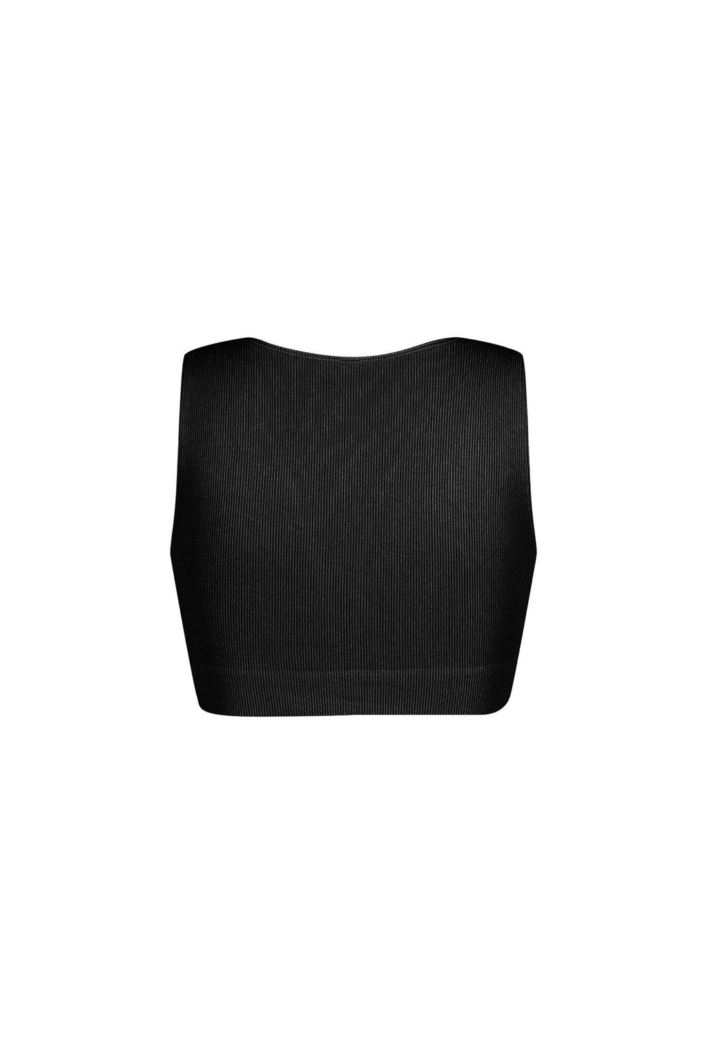 Silva Ribbed V Neck Clasp Top