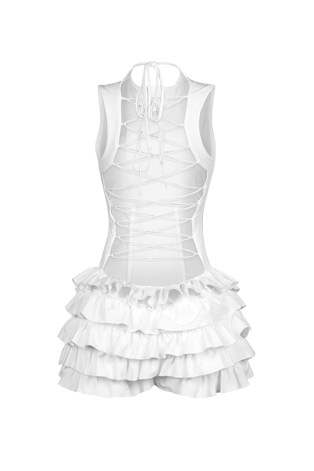 Annie Nylon Ruffle Mini Dress