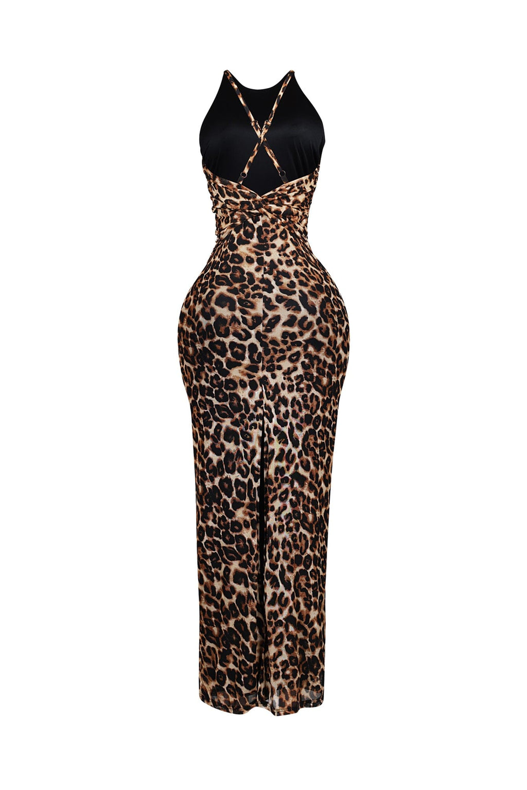 Jungle Leopard Mesh Maxi Dress