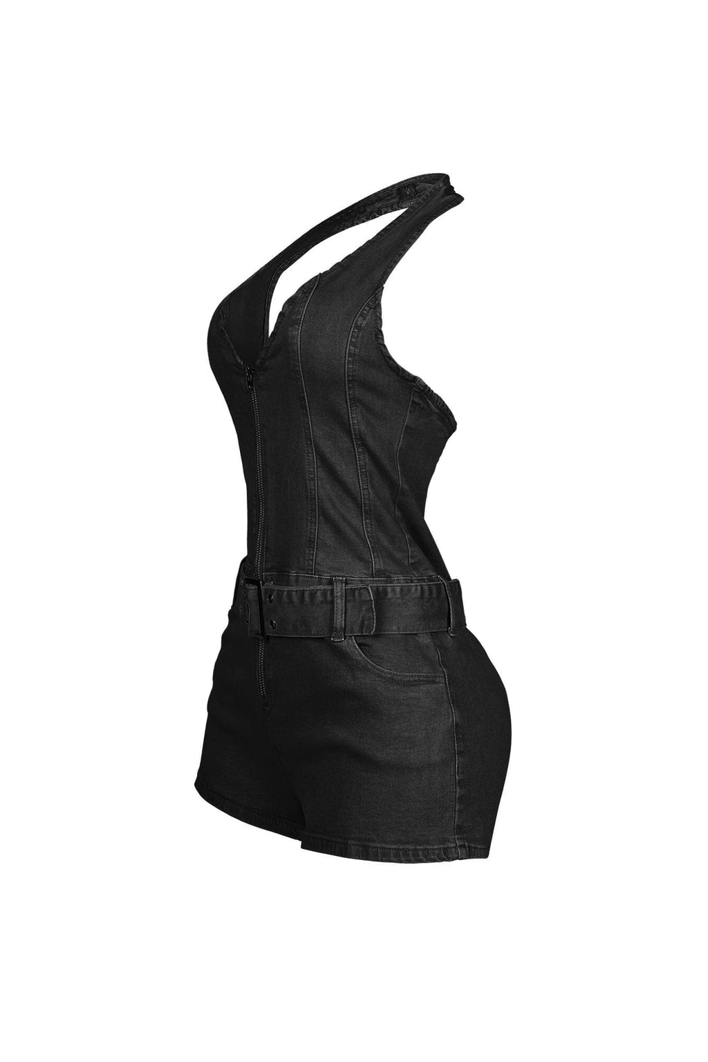 Everyday Belted Halter Utility Romper