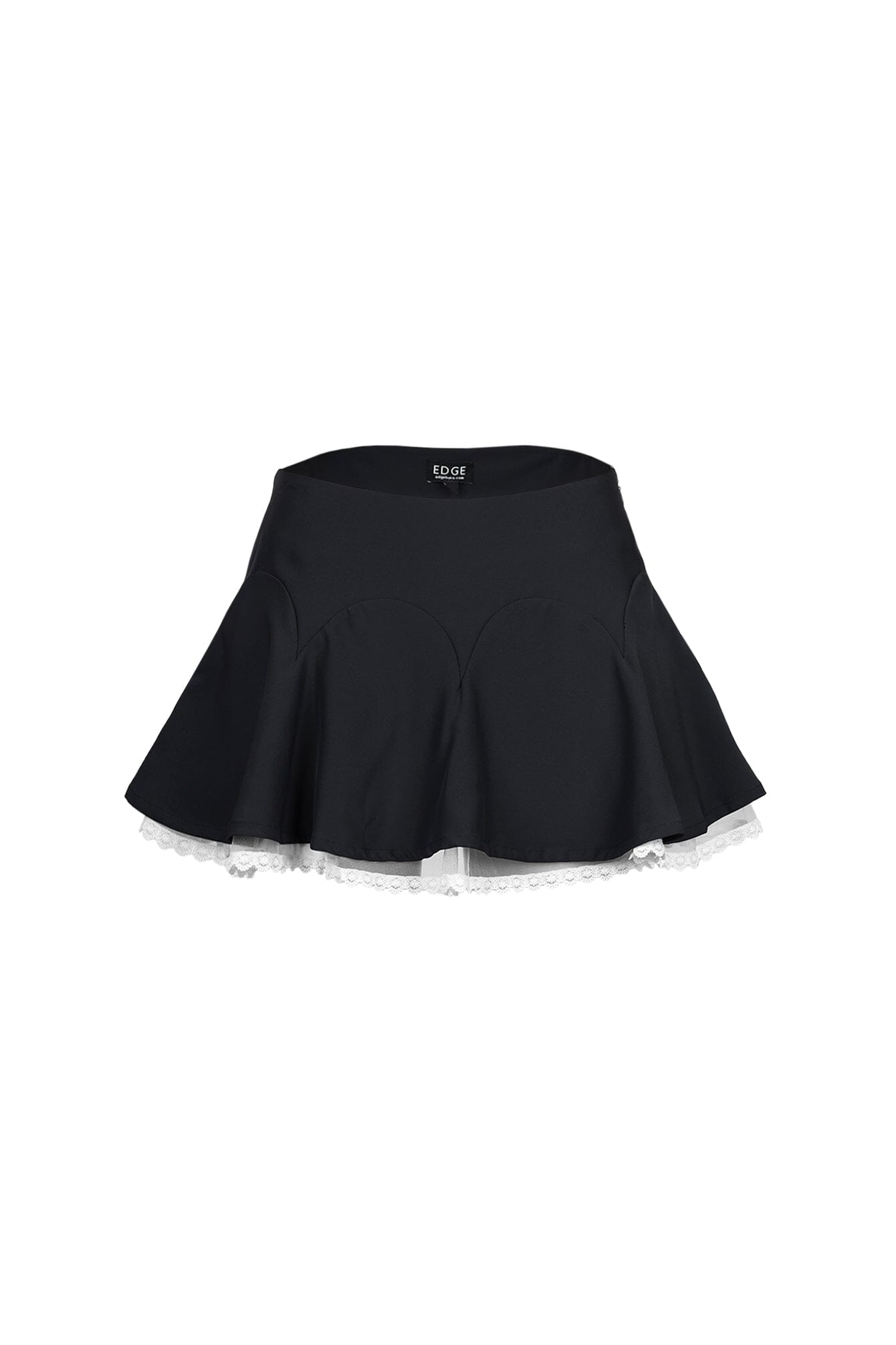 Florette Flare Mini Skirt With Lace Trim