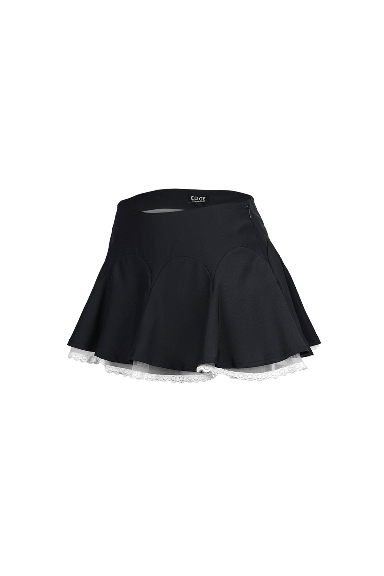 Florette Flare Mini Skirt With Lace Trim