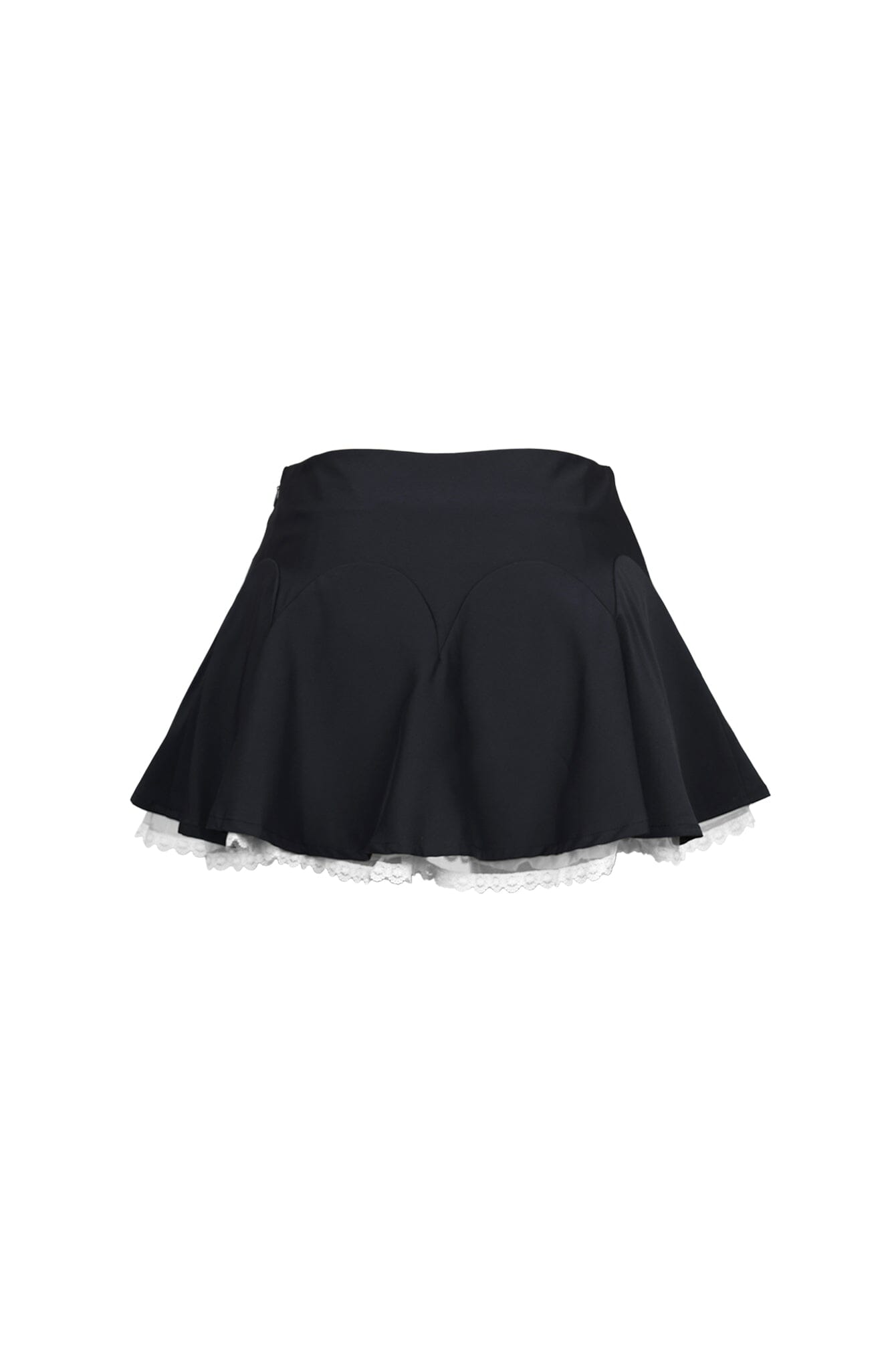 Florette Flare Mini Skirt With Lace Trim