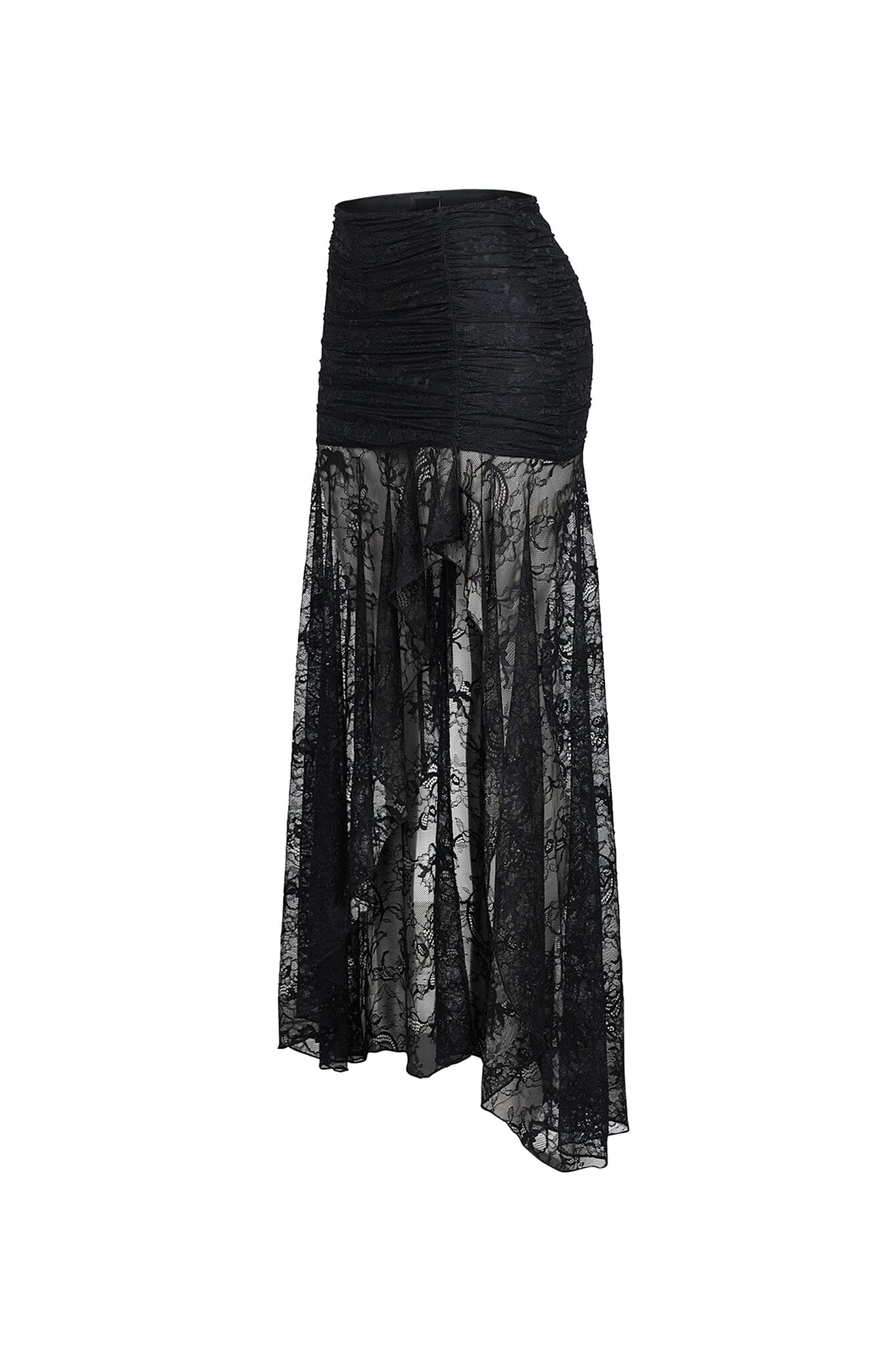 Noctelle Nights Mesh Lace Midi Skirt