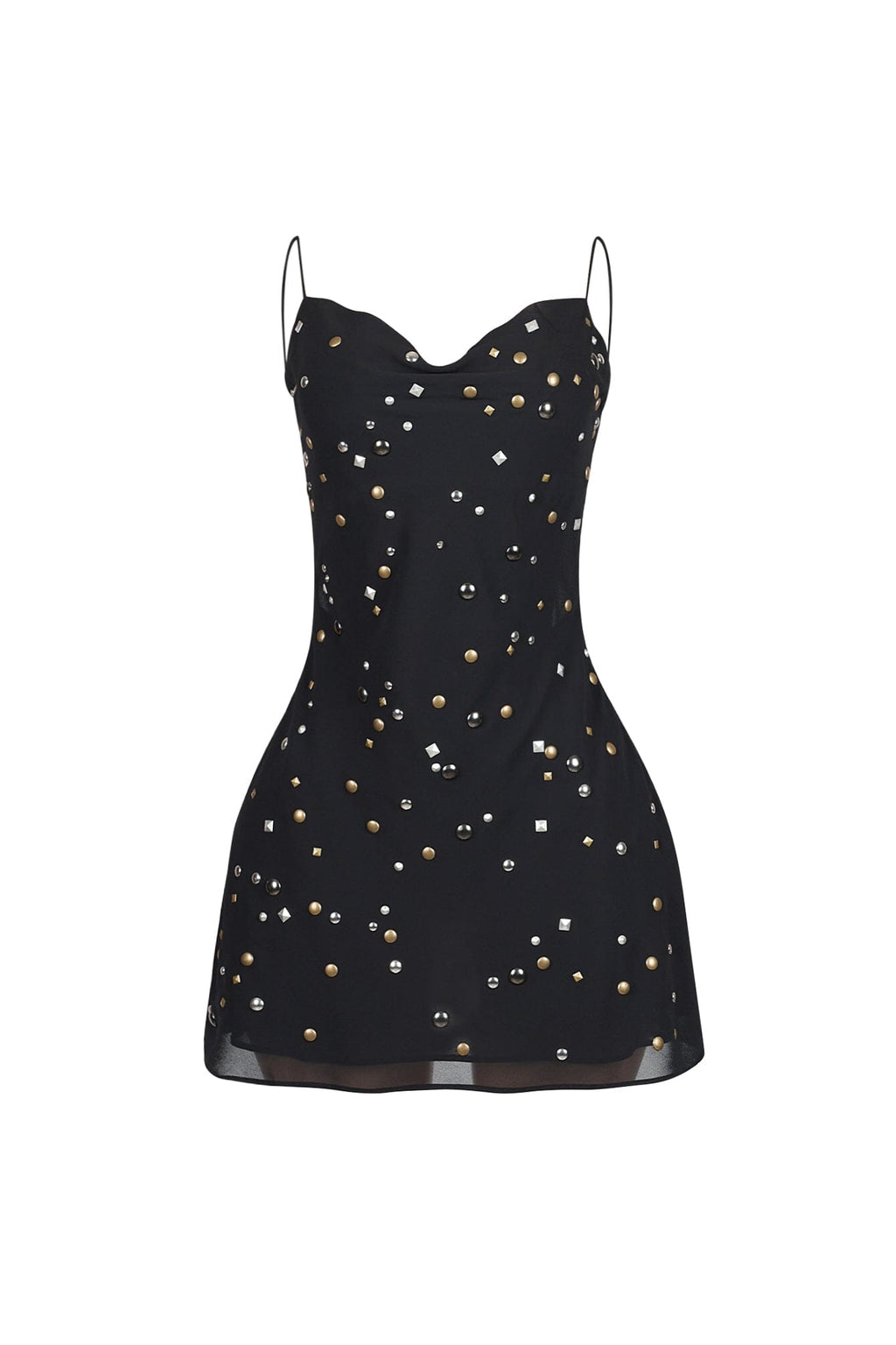 Aeris Studded Backless Mini Dress