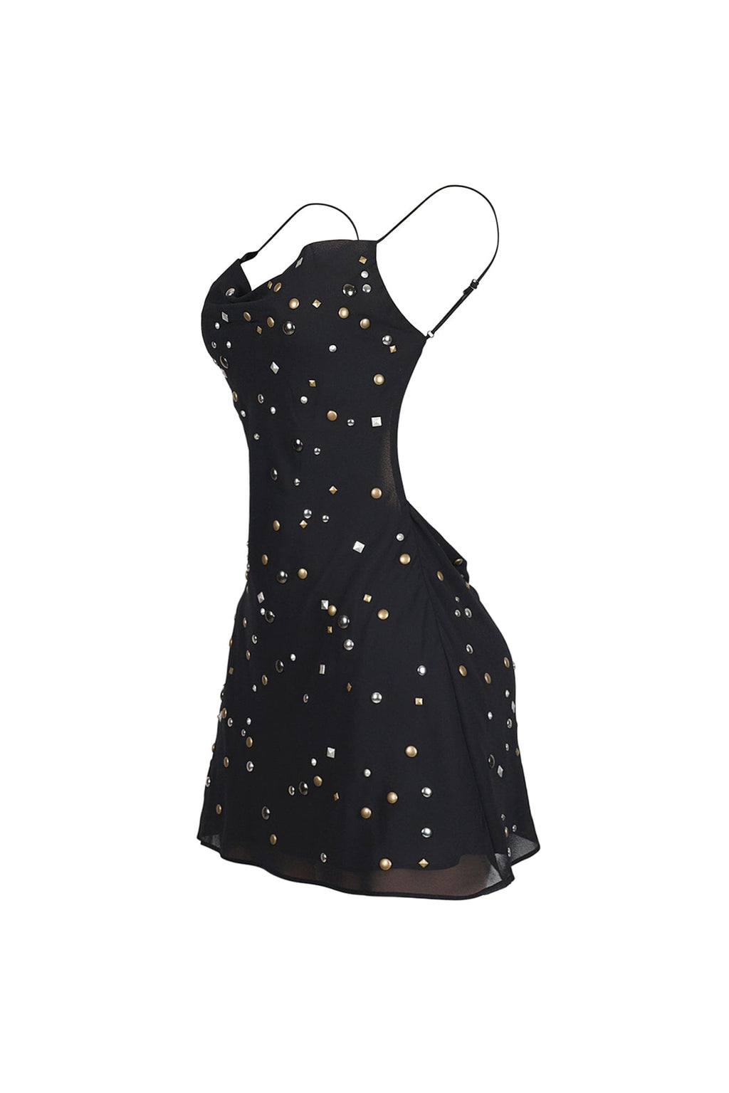 Aeris Studded Backless Mini Dress