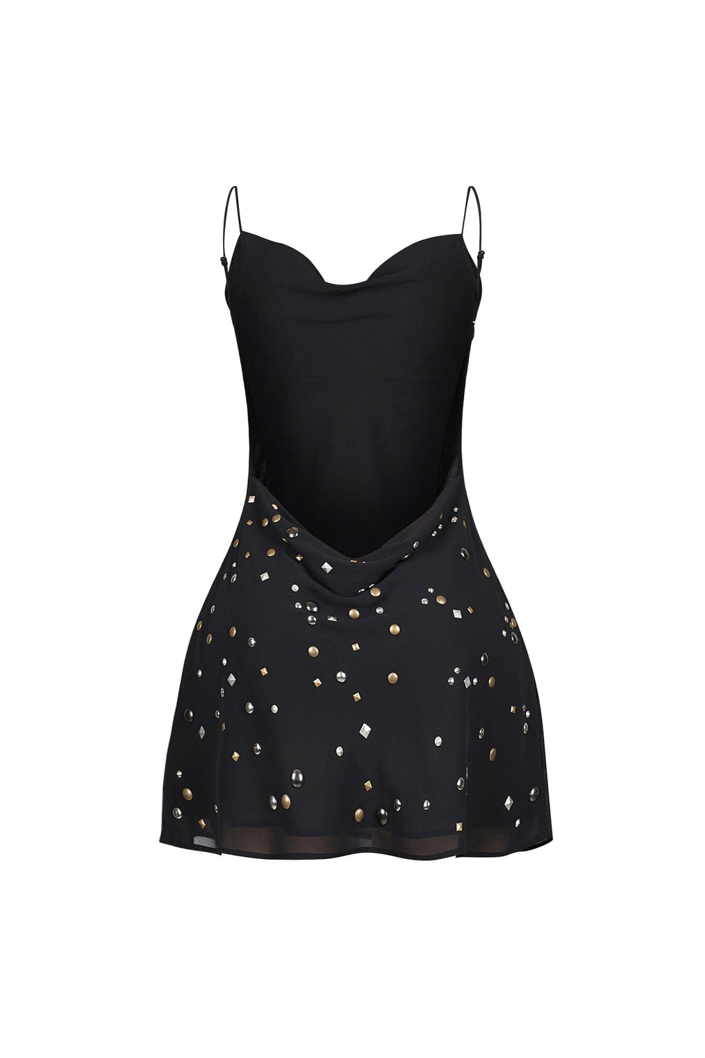 Aeris Studded Backless Mini Dress