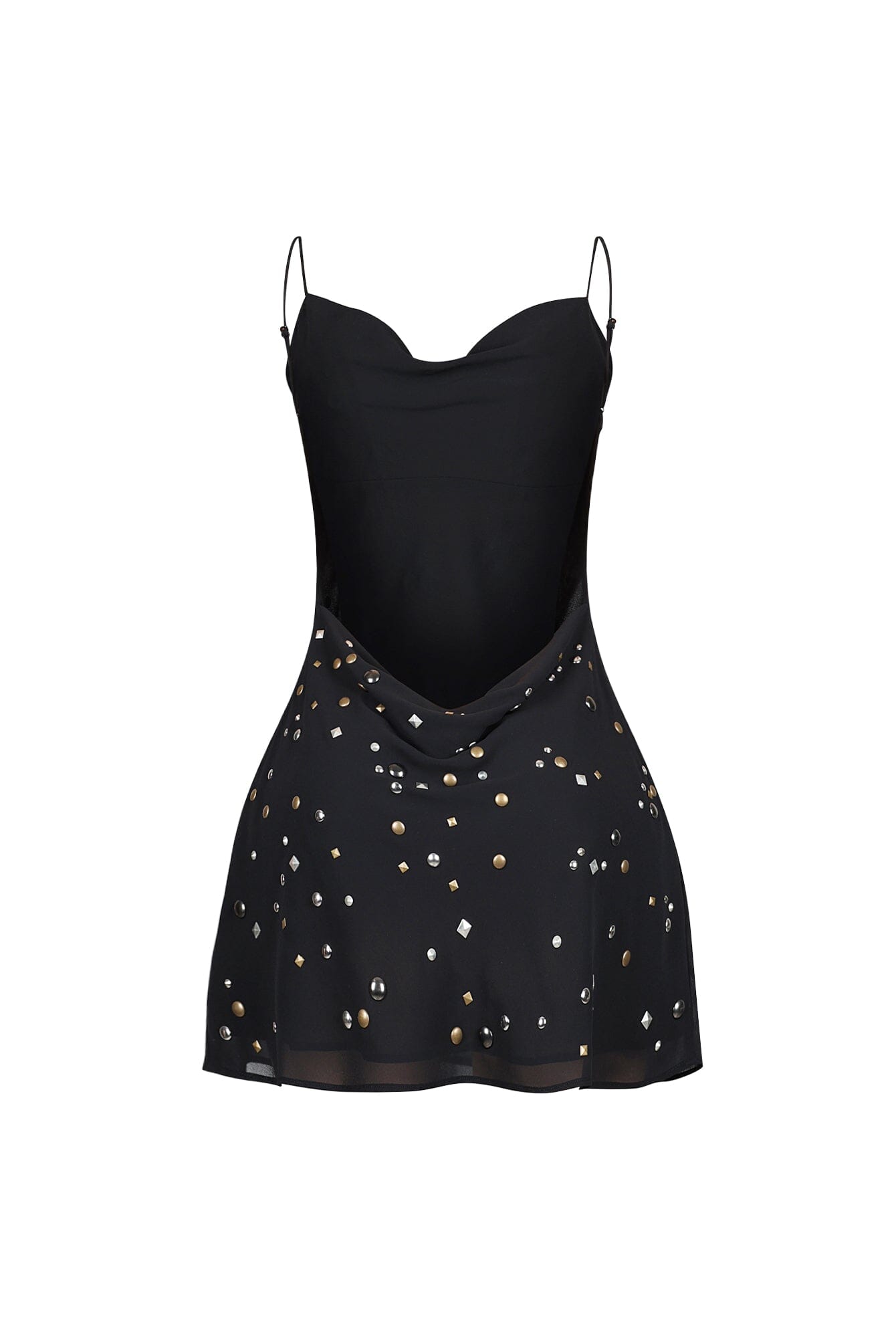 Aeris Studded Backless Mini Dress