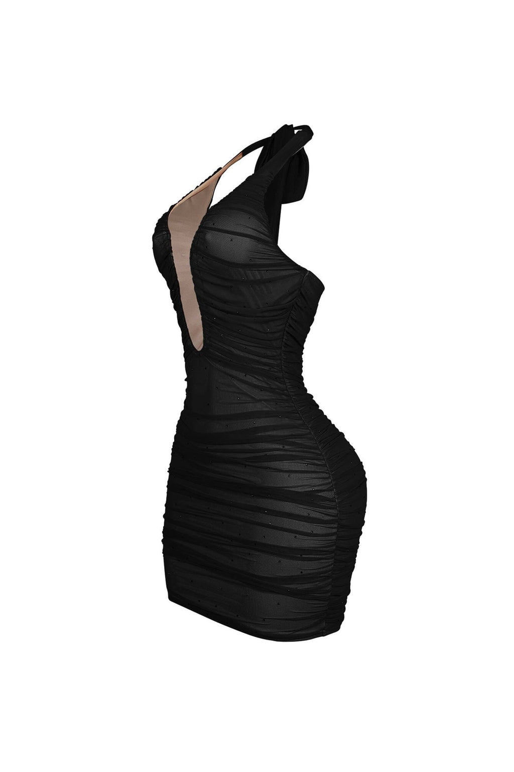 Celestia Rhinestone Bustier Mini Dress